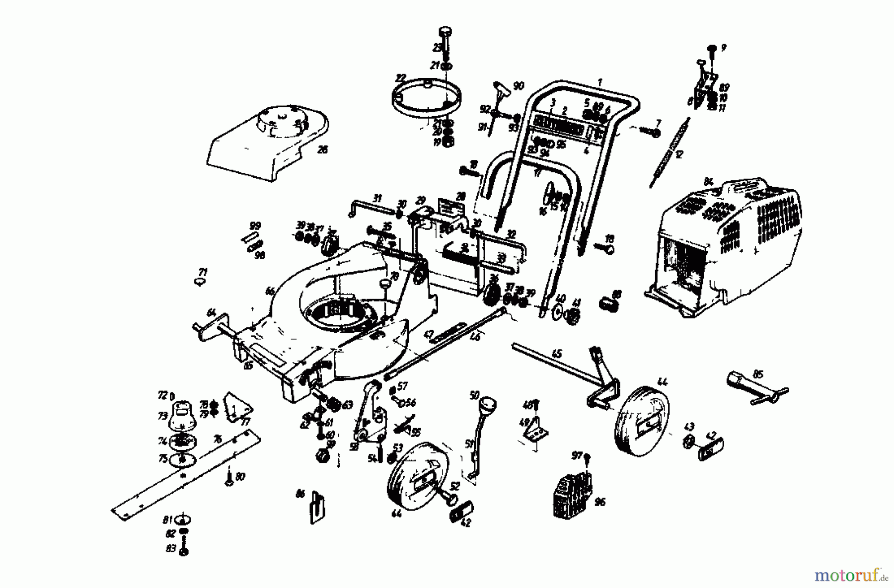  Gutbrod Tondeuse thermique HB 45 E 02644.01  (1985) Machine de base