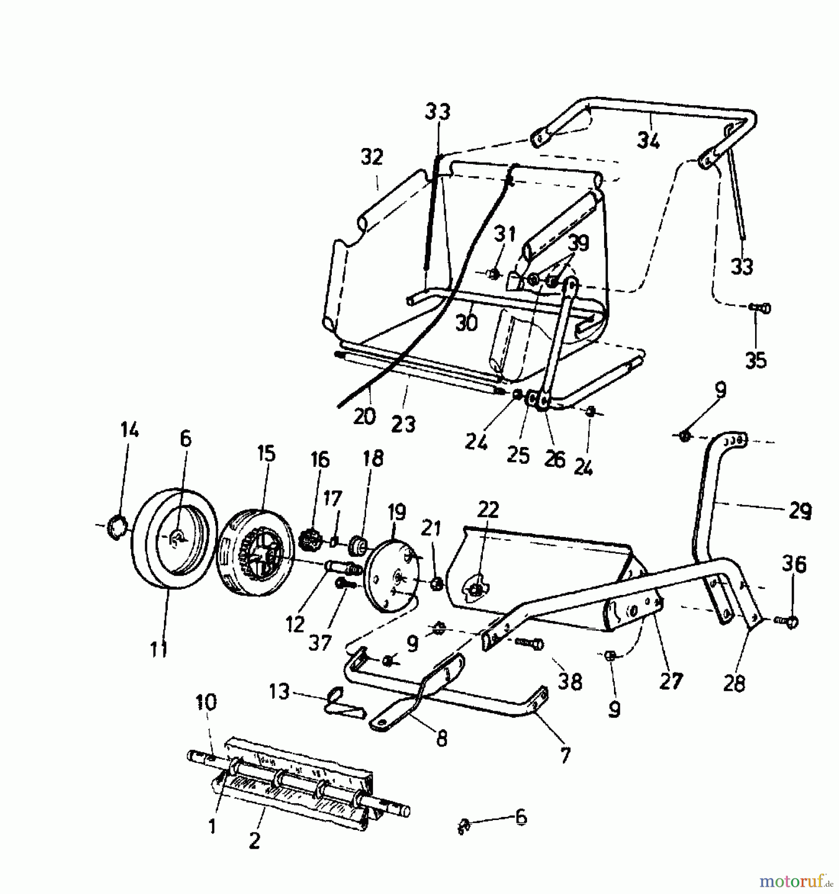  MTD Accèssoires Accèssoires tracteur de jardin et de pelouse Balai 176 RK 02667.02  (1985) Machine de base