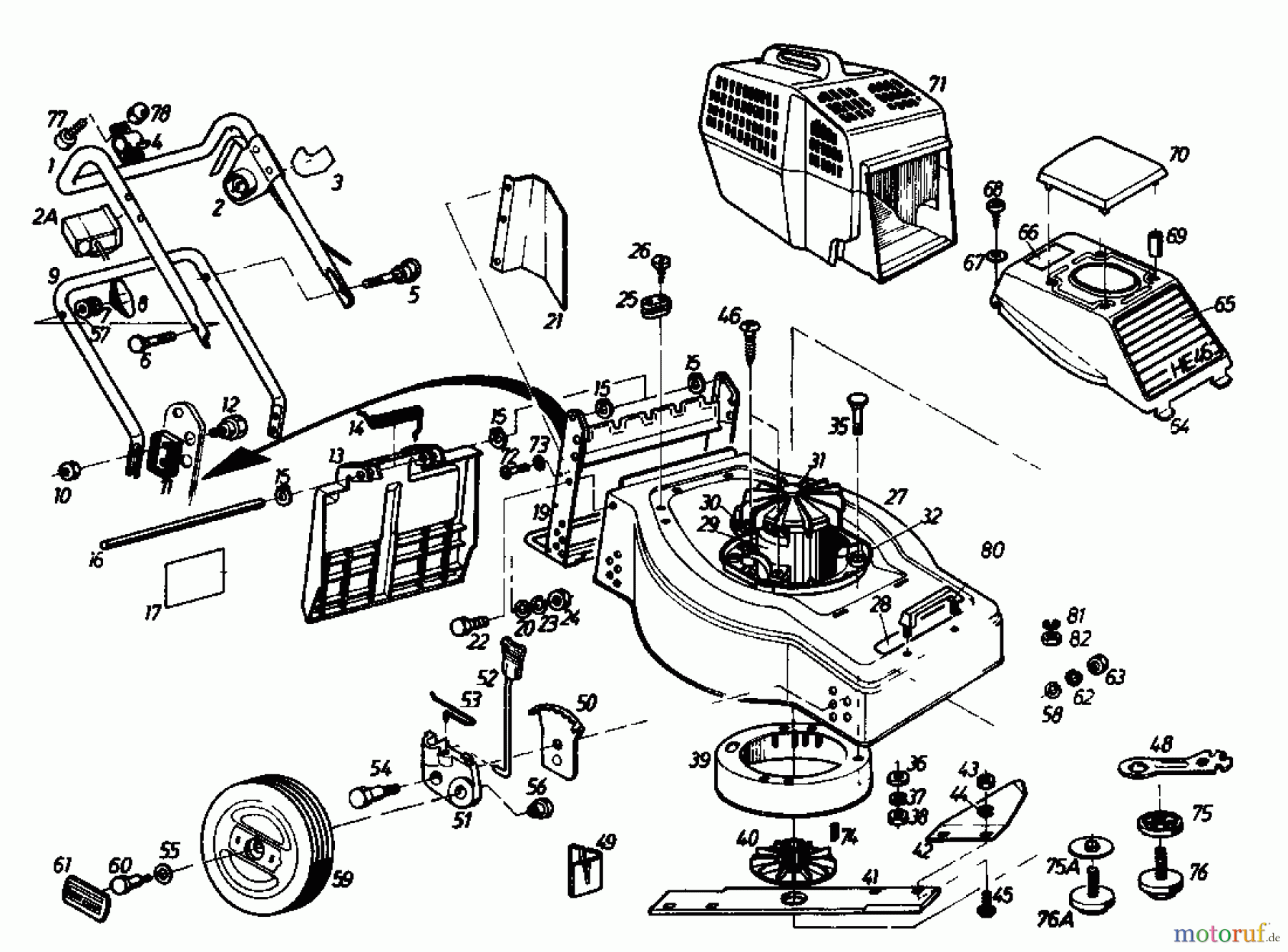  Gutbrod Tondeuse électrique HE 46 02865.03  (1986) Machine de base