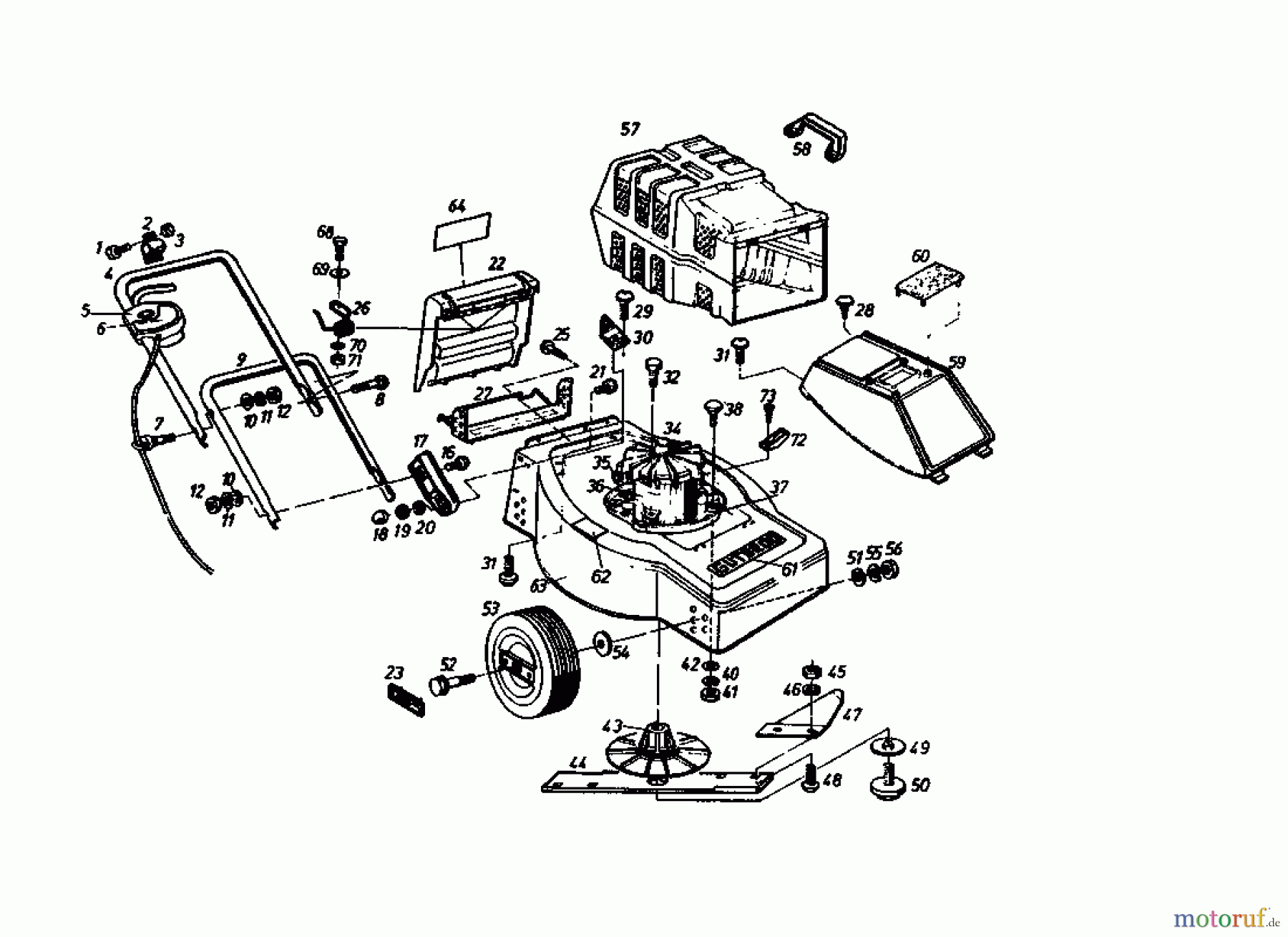  Gutbrod Tondeuse électrique TURBO 46 HE 02899.01  (1986) Machine de base