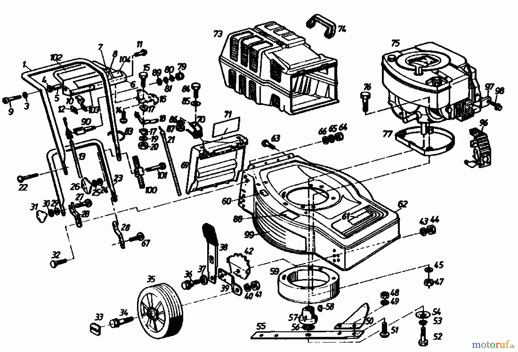  Golf Tondeuse thermique tractée 245 HR 4 02647.05  (1987) Machine de base