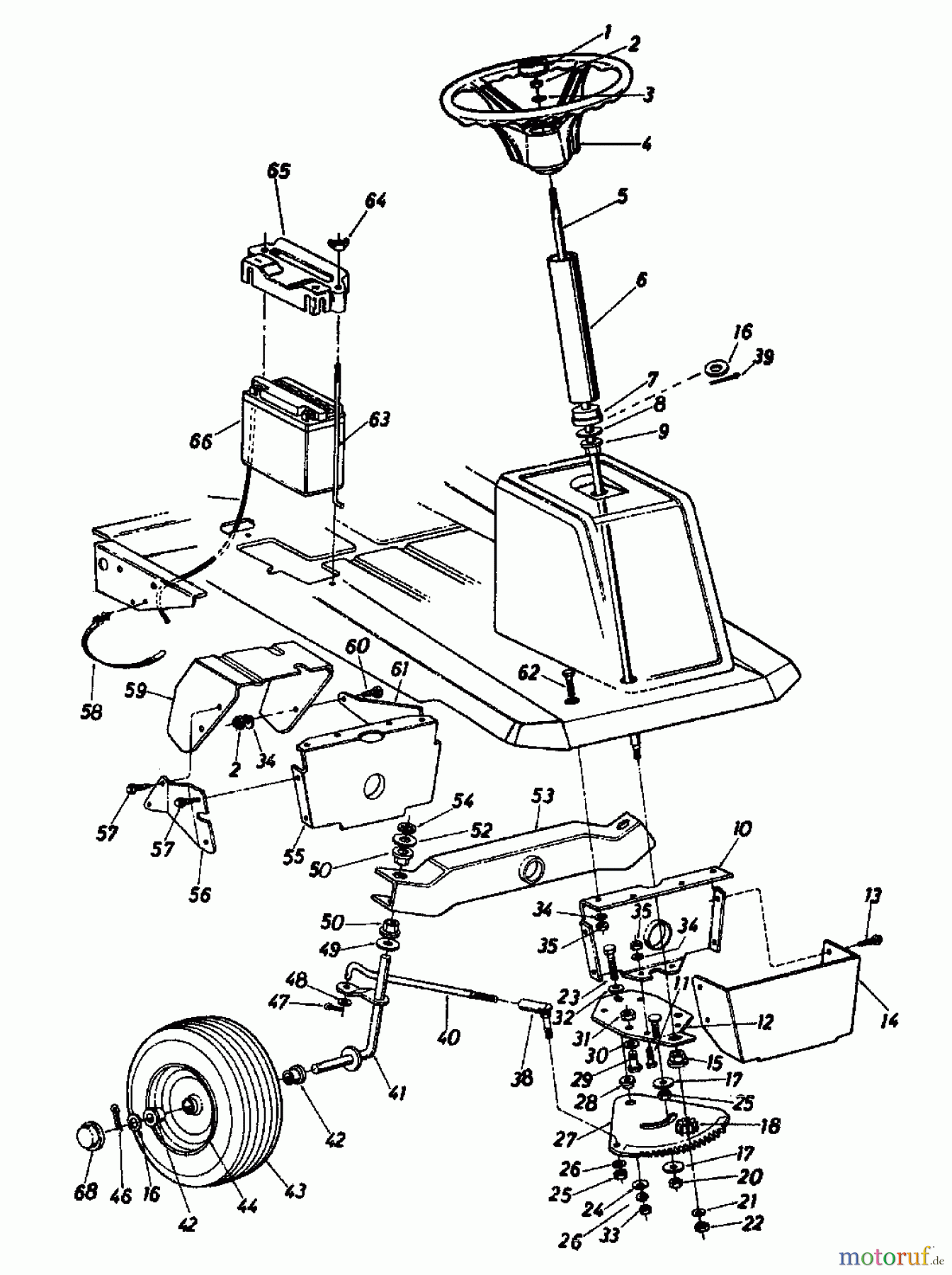  MTD Tracteurs de pelouse 8/66 138-5020  (1988) Axe avant