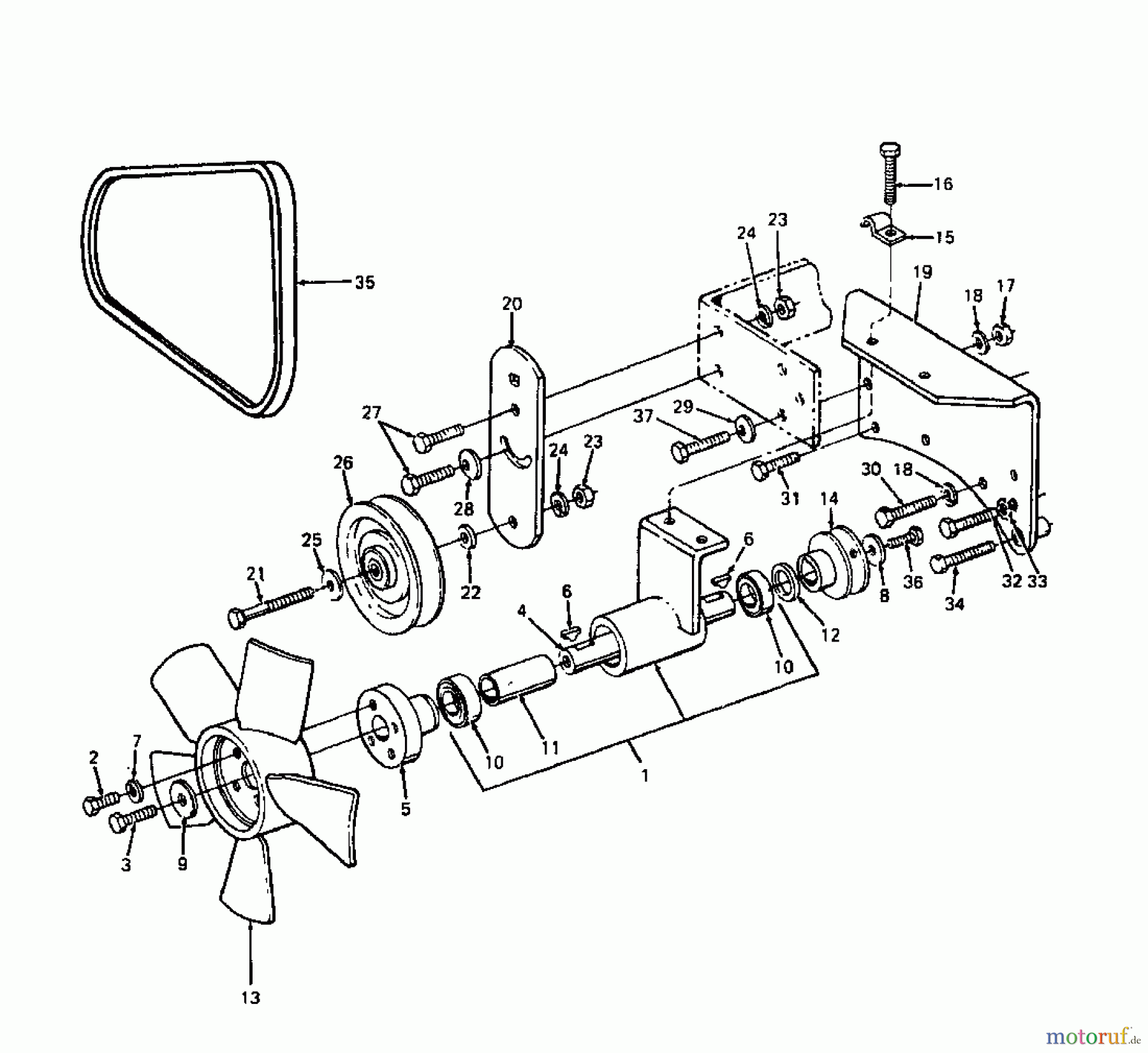  Cub Cadet Tracteurs compact 1772 1772  (1989) Ventilateur du radiateur