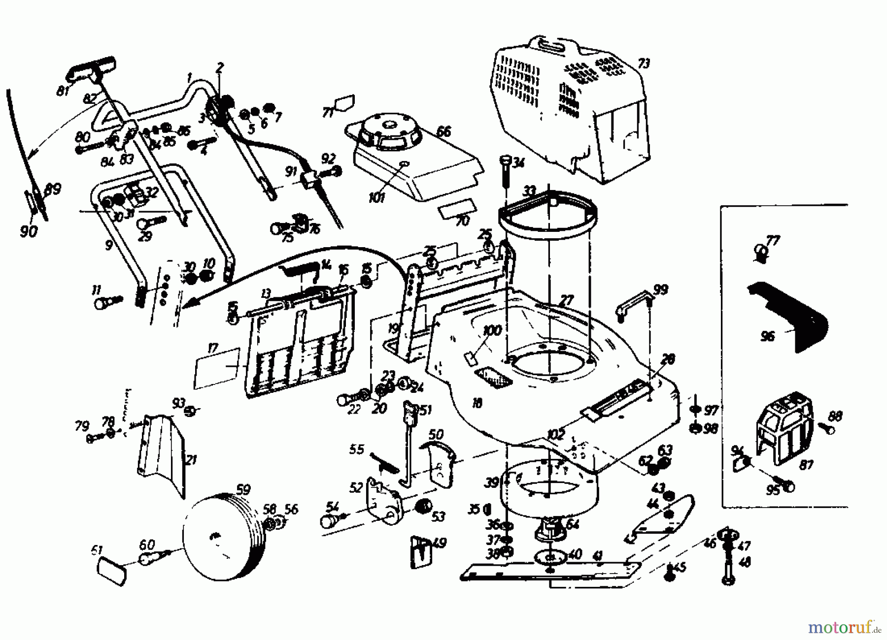  Gutbrod Tondeuse thermique HB 46-2 T 02866.06  (1988) Machine de base