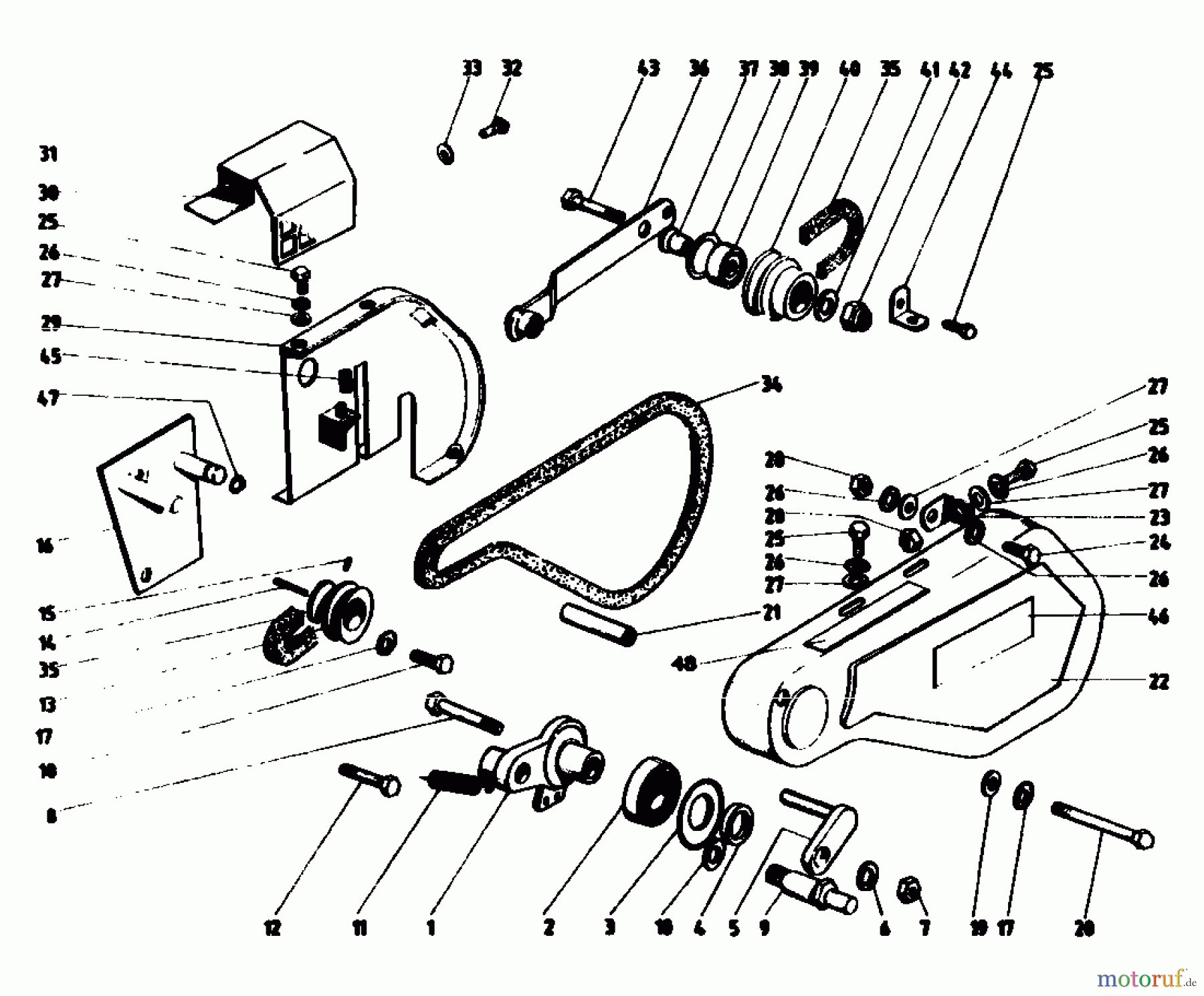  Gutbrod Motobineuse MB 60-52 07514.03  (1988) Entraînement de roulement