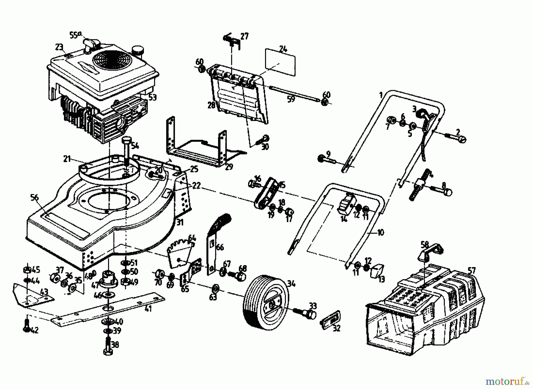  Gutbrod Tondeuse thermique TURBO B-Q 02893.03  (1988) Machine de base