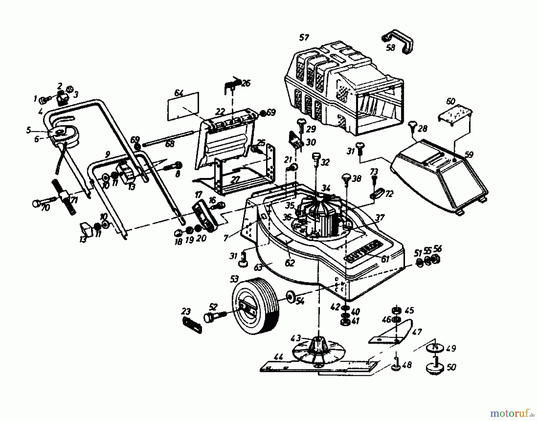  Gutbrod Tondeuse électrique TURBO E 02899.01  (1988) Machine de base