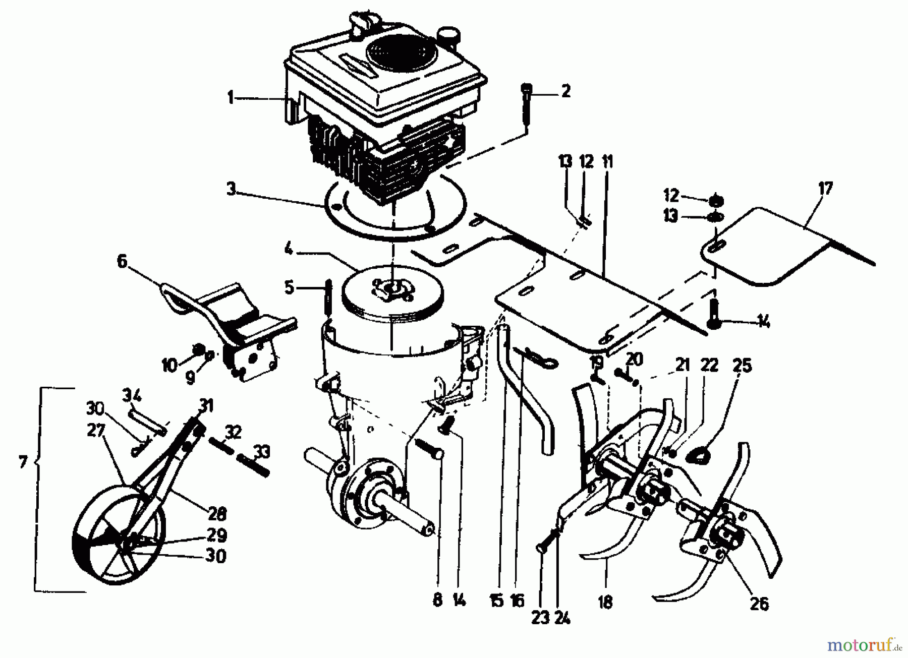  Gutbrod Motobineuse MB 65-35 07516.01  (1989) Machine de base