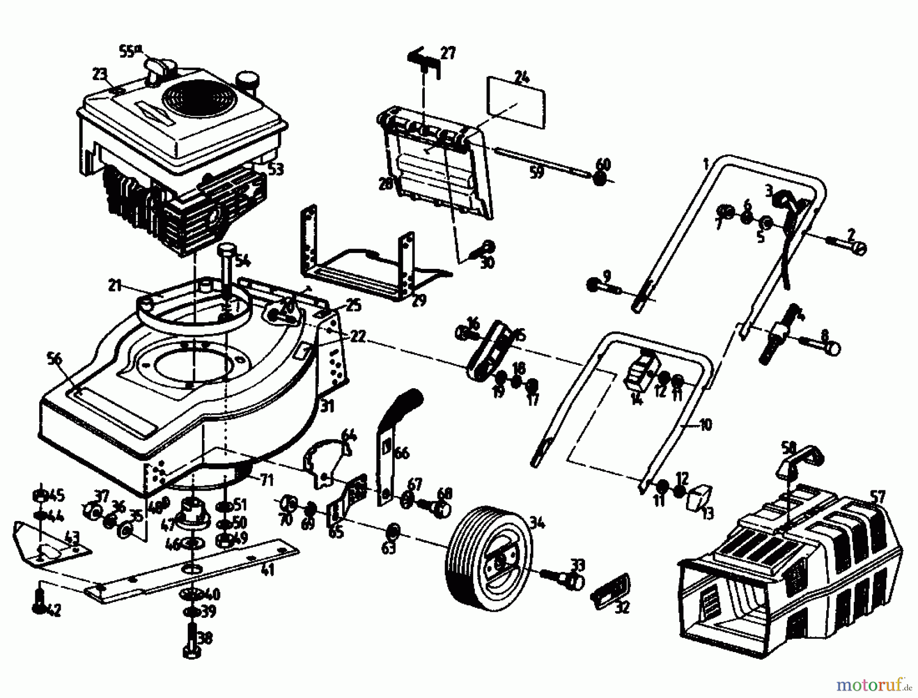  Gutbrod Tondeuse thermique TURBO B-Q 02893.03  (1989) Machine de base