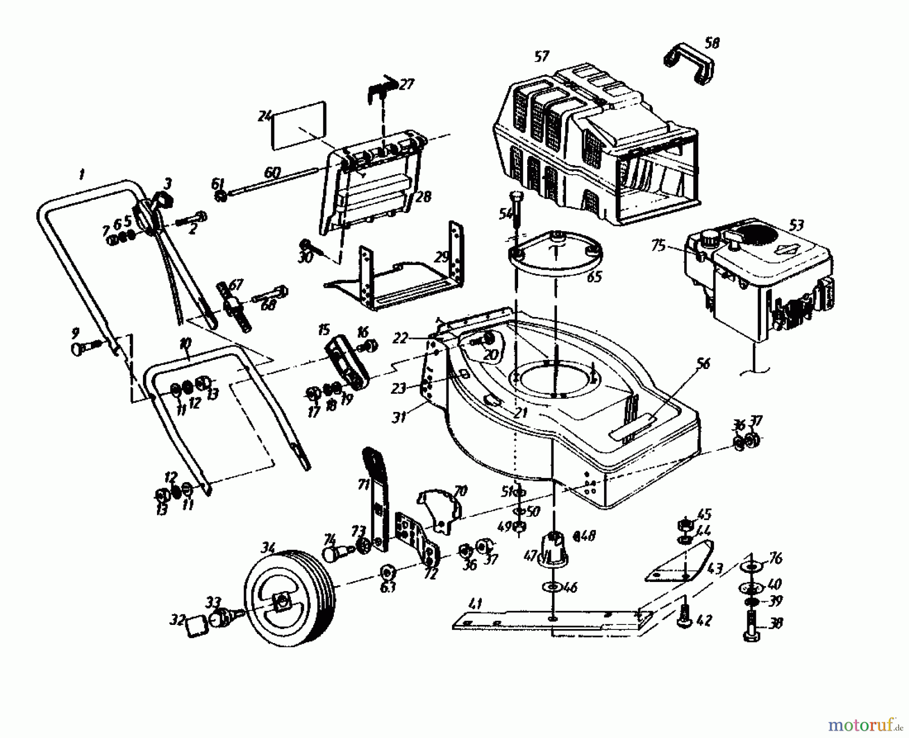  Golf Tondeuse thermique HB-BS 02880.05  (1990) Machine de base