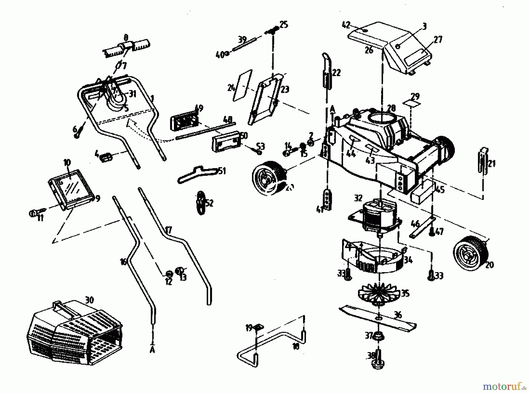  Gutbrod Tondeuse électrique HE 32 02845.01  (1990) Machine de base