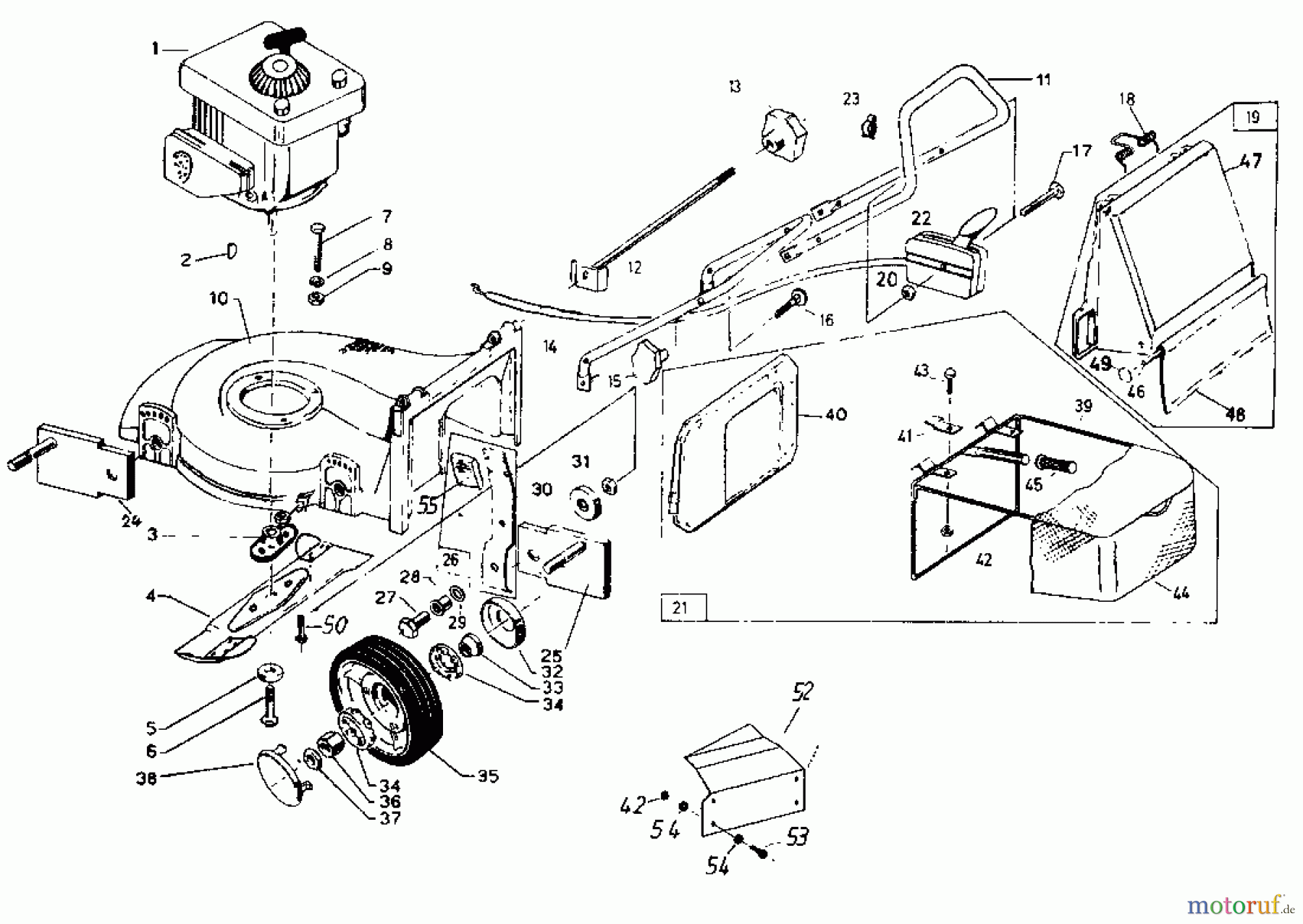  Rotaro Tondeuse thermique ROTARO  48 181-0156  (1991) Machine de base