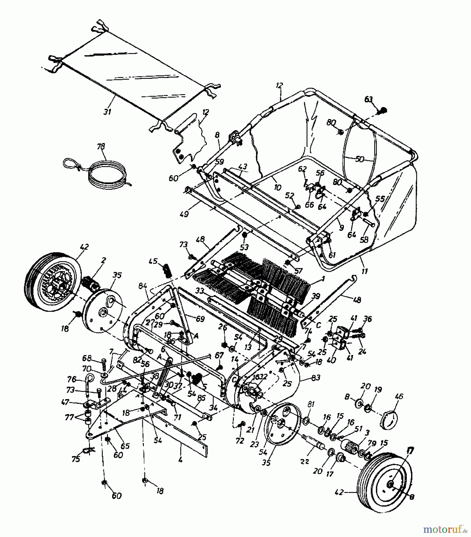  MTD Accèssoires Accèssoires tracteur de jardin et de pelouse Balai Flott-HD 045-0220  (1991) Machine de base