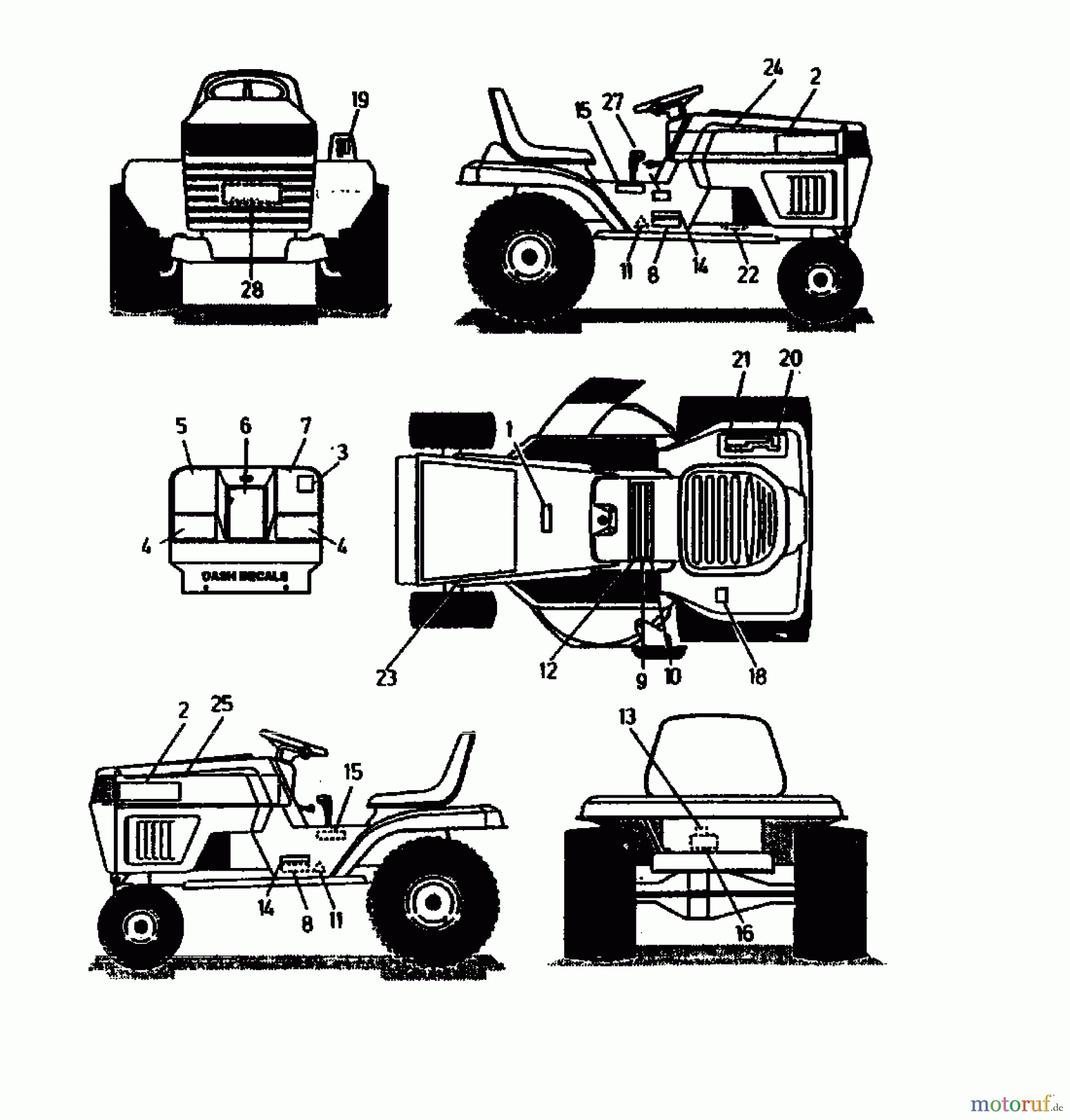  Gutbrod Tracteurs de pelouse RSB 100-12 04015.02  (1991) Décalcomanie