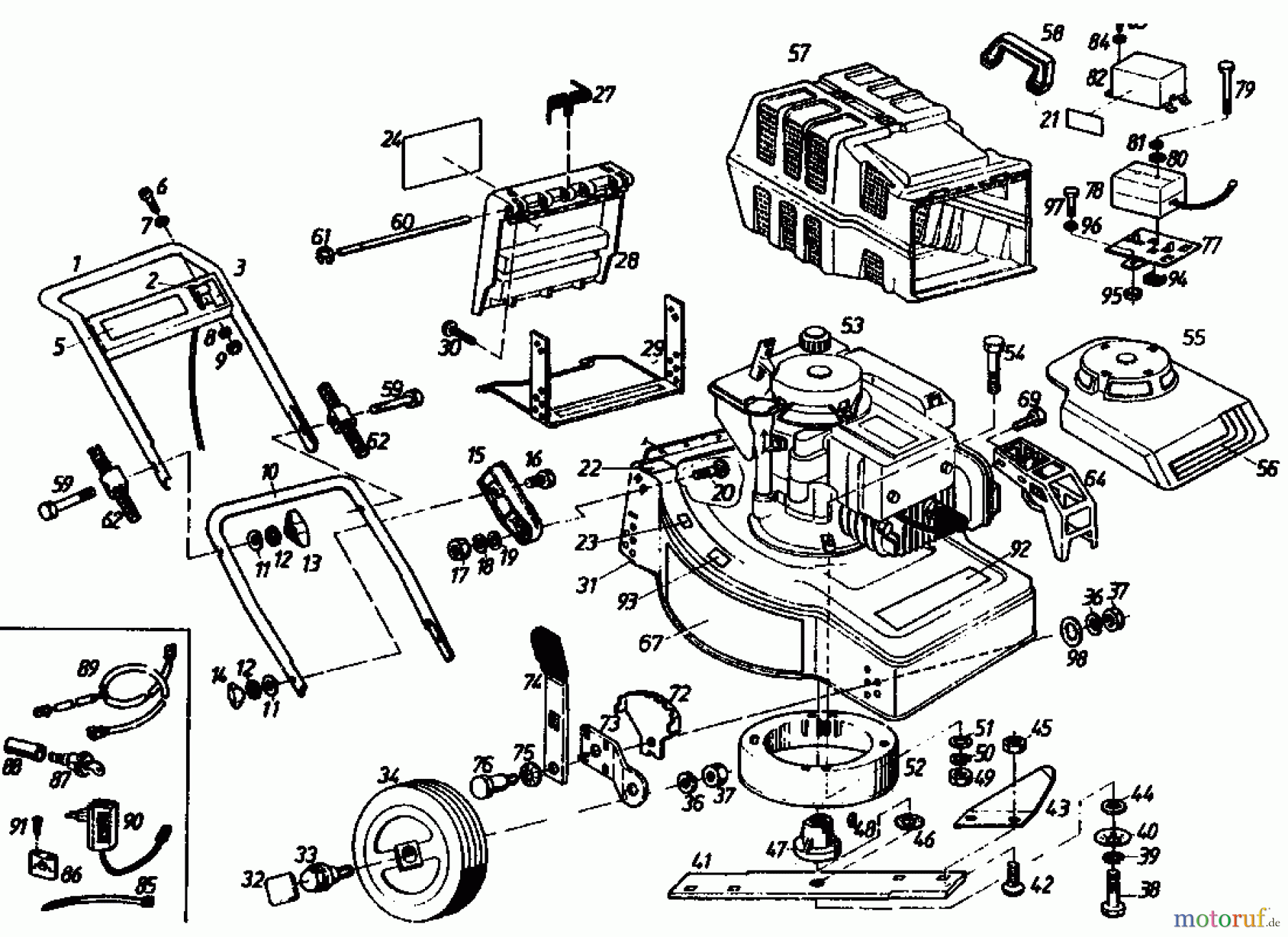  Golf Tondeuse thermique 245 HL 4 E 02842.03  (1991) Machine de base