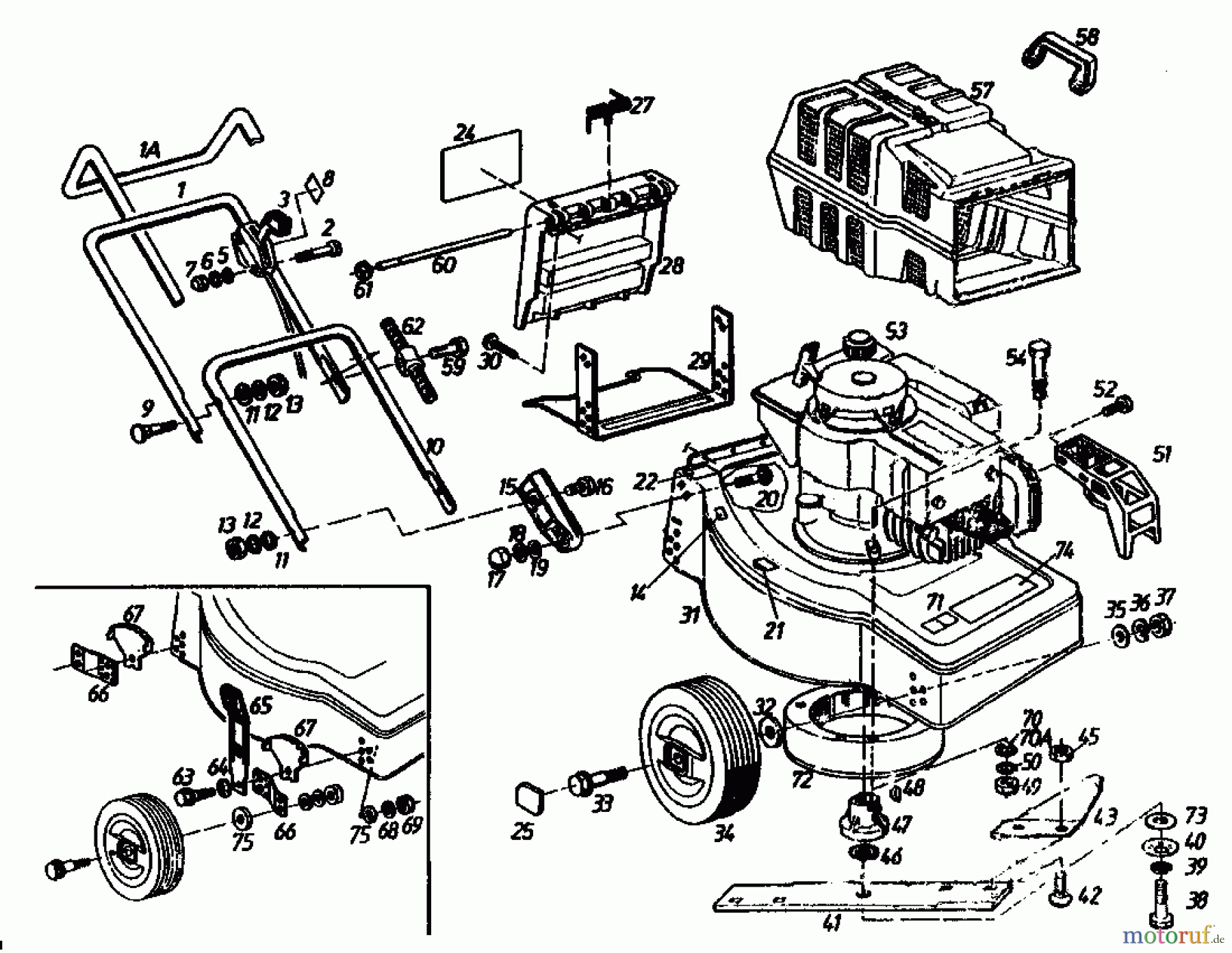  Golf Tondeuse thermique B 02880.01  (1991) Machine de base