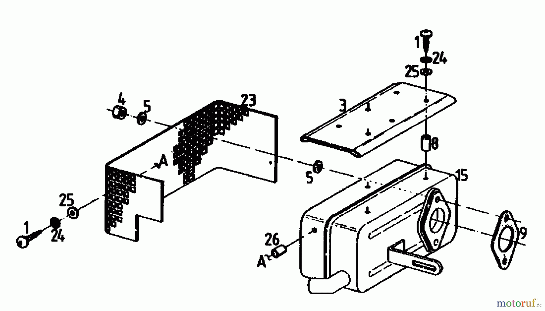  Gutbrod Motofaucheuse BM 100-2/G 07507.01  (1991) Pot d`échappement