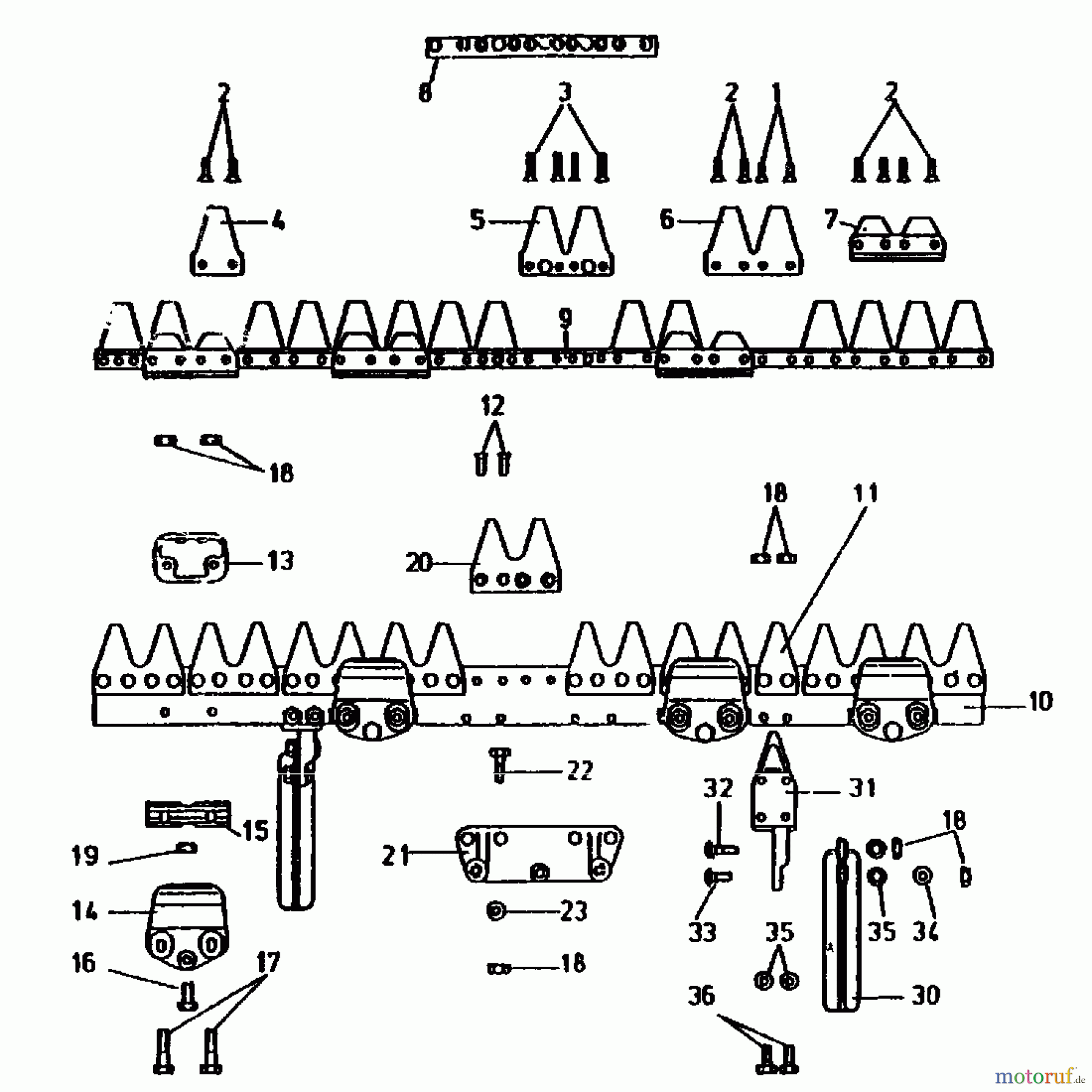  Gutbrod Motofaucheuse BM 100-2/G 07507.01  (1991) Barre de coupe