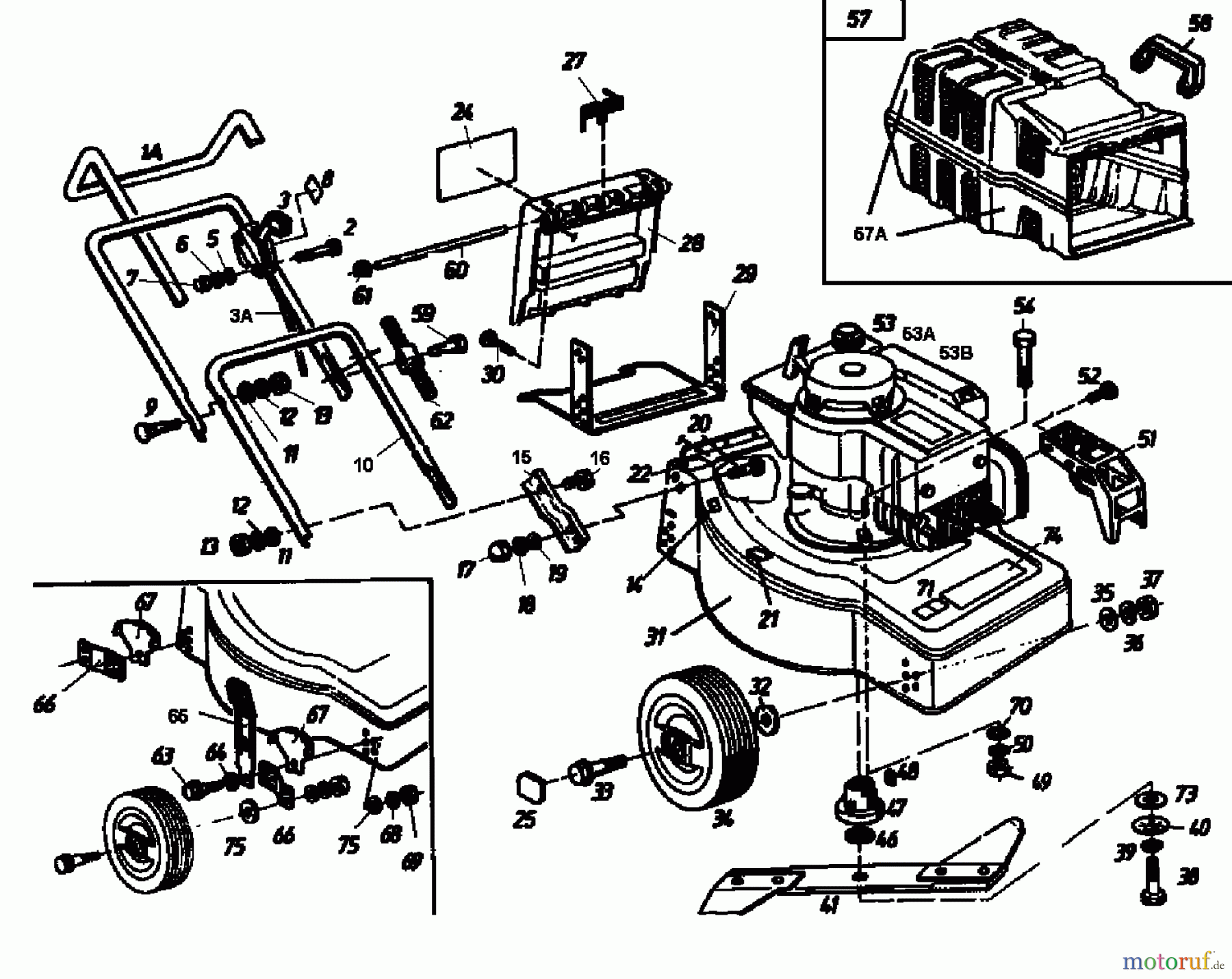  Golf Tondeuse thermique HBL 02880.04  (1992) Machine de base