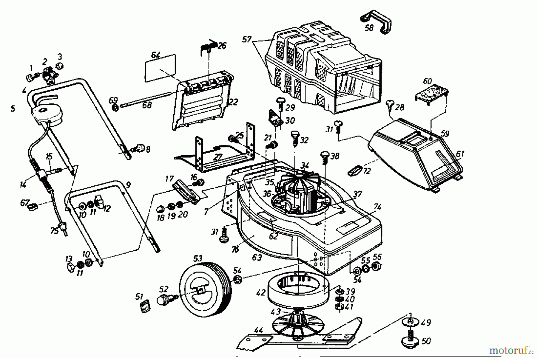  Golf Tondeuse électrique 345 HE 02841.05  (1993) Machine de base