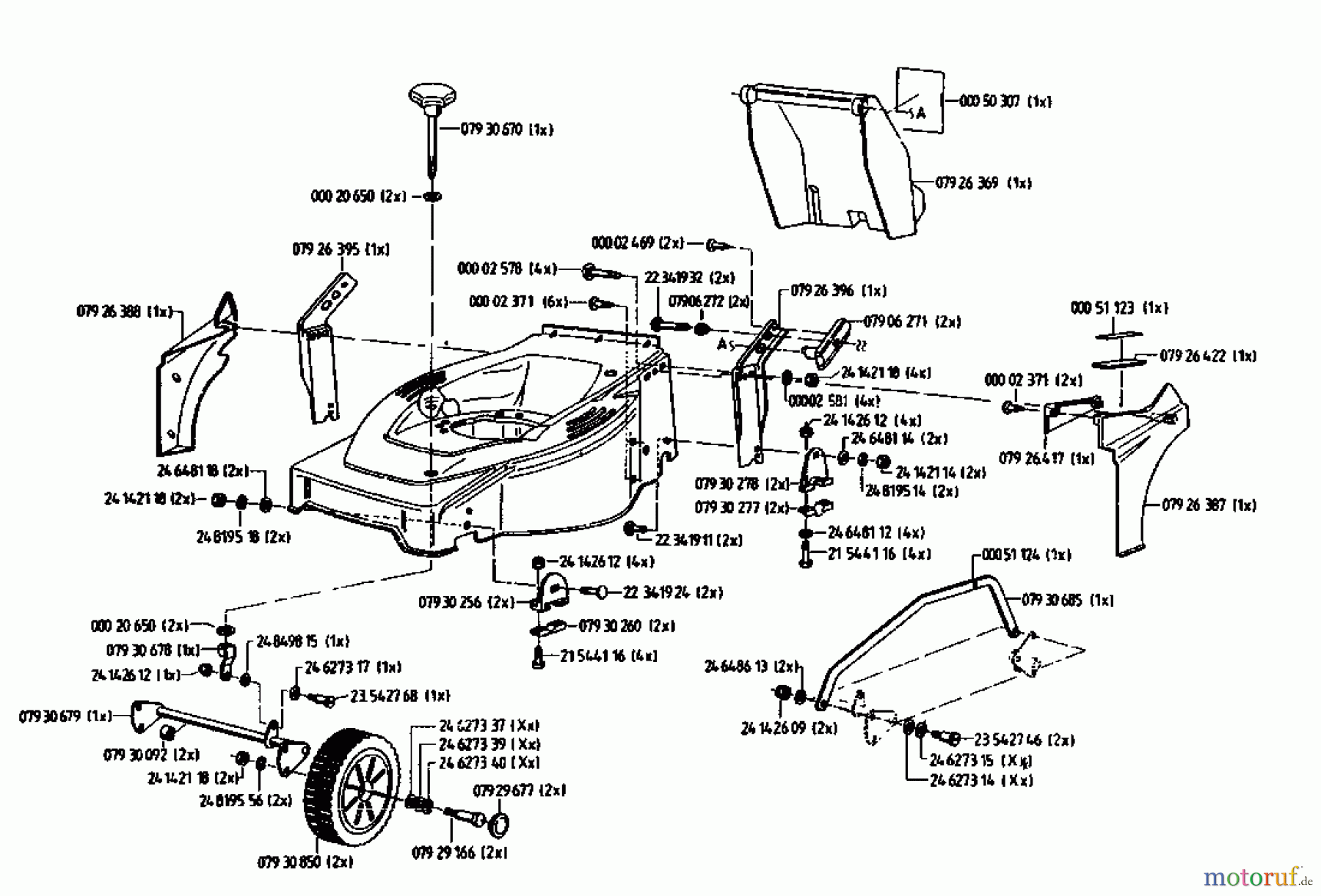  Gutbrod Tondeuse thermique tractée HB 48 RL 02815.01  (1994) Machine de base