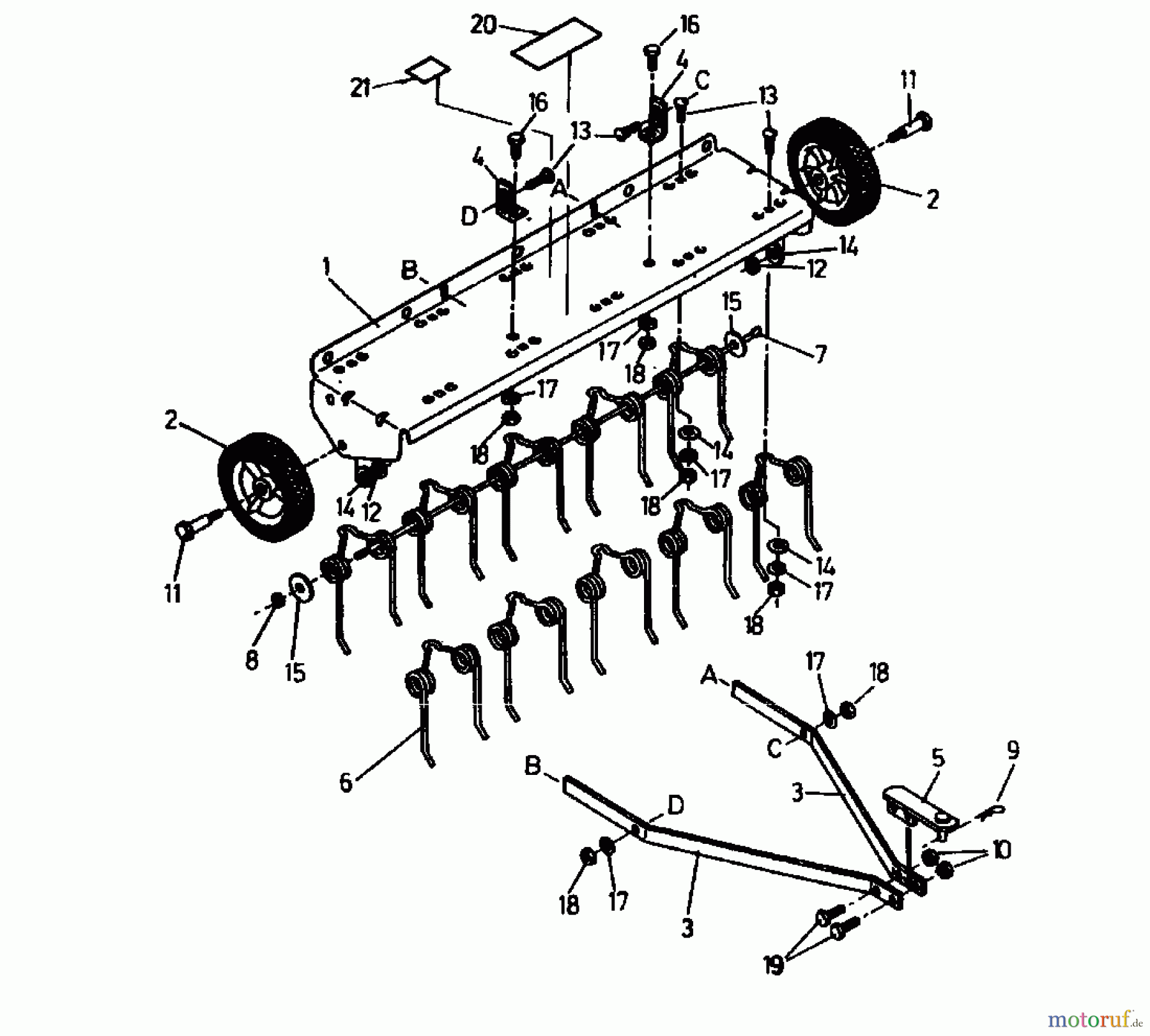  MTD Accèssoires Accèssoires tracteur de jardin et de pelouse Demousseur RSK 100 04012.05  (1993) Machine de base