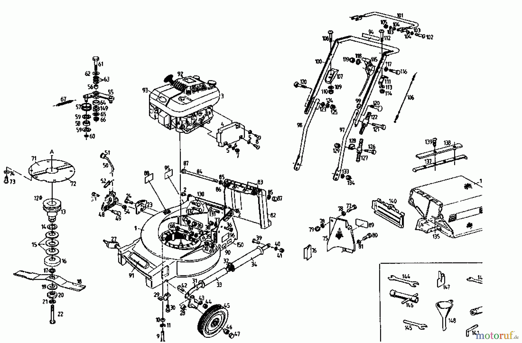  Gutbrod Tondeuse thermique tractée MH 534 PR 04017.03  (1993) Machine de base