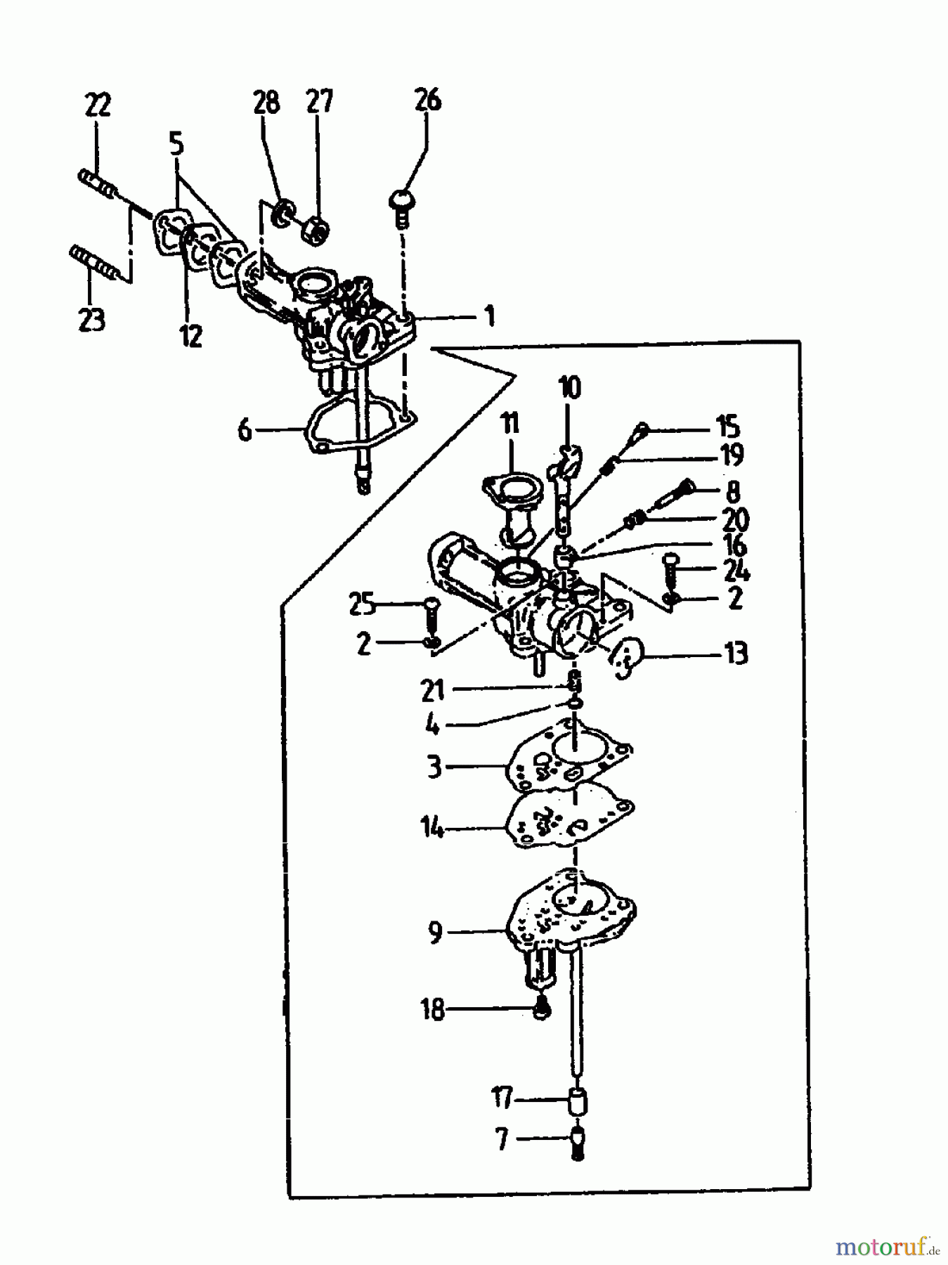  Gutbrod Motobineuse MB 62-52 KA 07518.03  (1994) Carburateur