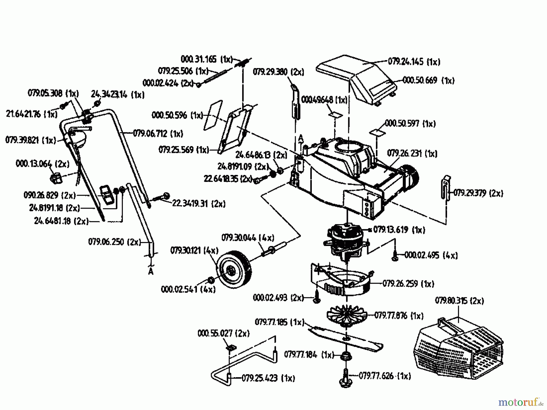  Golf Tondeuse électrique Junior 02810.02  (1994) Machine de base