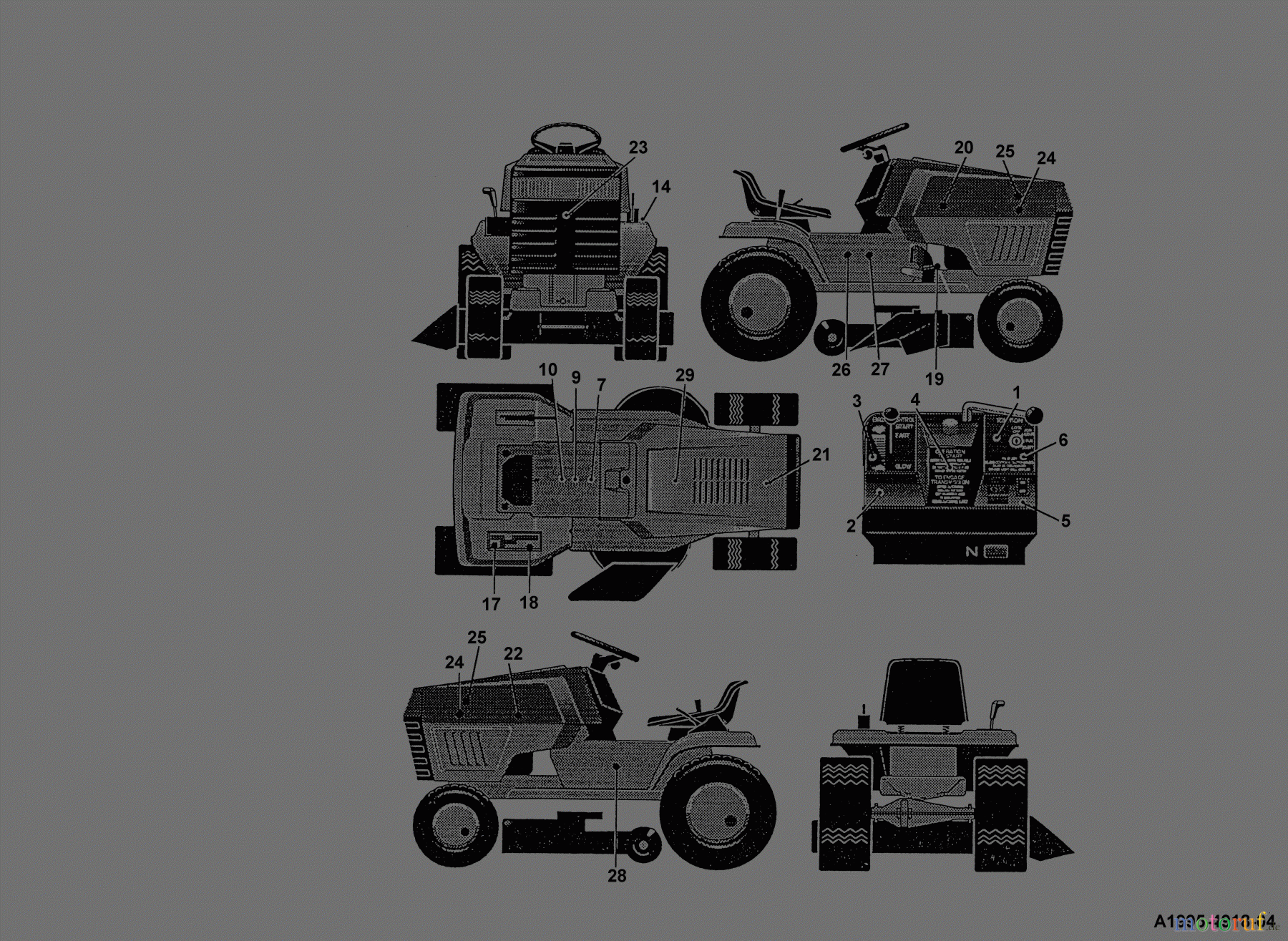  Gutbrod Tracteurs de pelouse RSB 100-12 00097.05  (1995) Décalcomanie