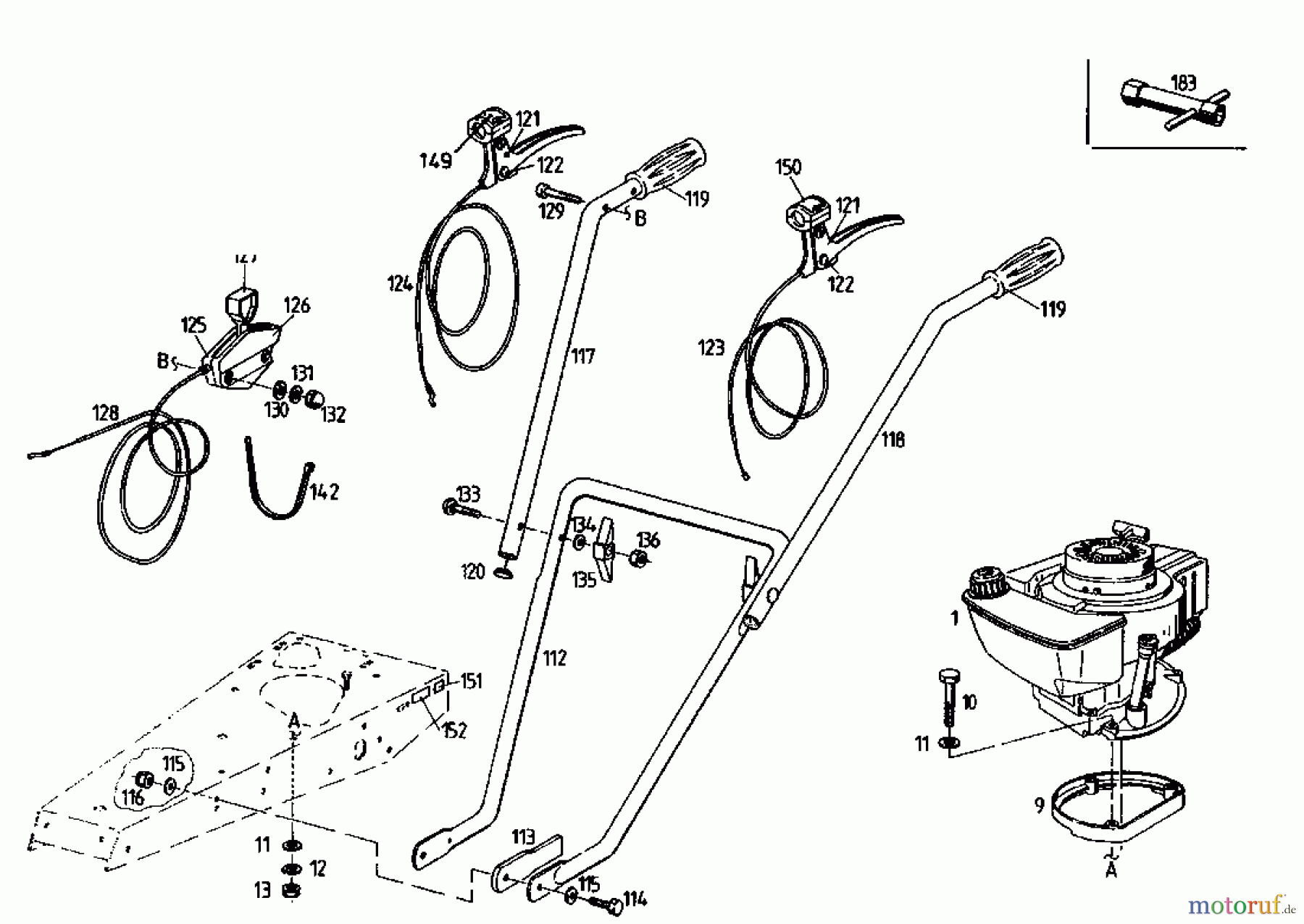  Gutbrod Motofaucheuse BM 700 07510.04  (1995) Brancard