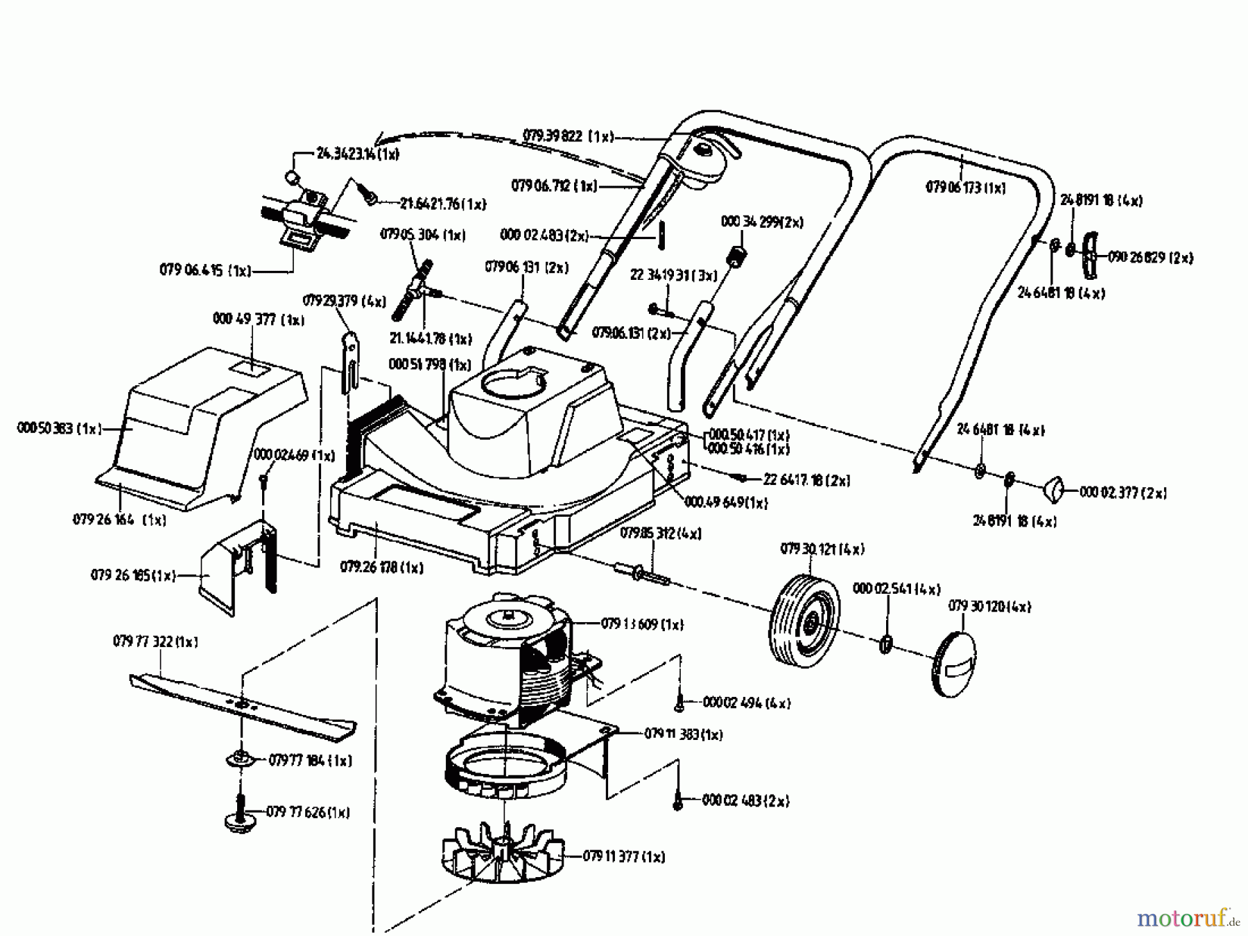  Golf Tondeuse électrique 130 SE 02804.01  (1995) Machine de base