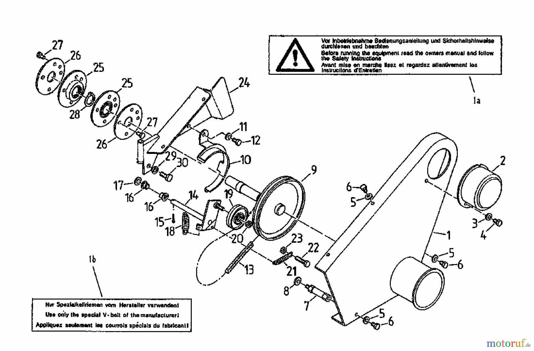 Gutbrod Motofaucheuse BM 107 07517.05  (1996) Entraînement de lame
