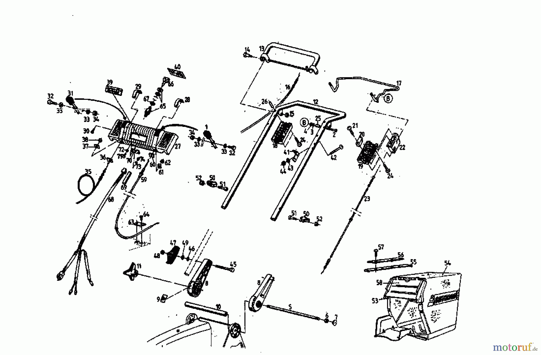  Gutbrod Tondeuse thermique tractée MH 544 R 3 E 04031.06  (1996) Brancard