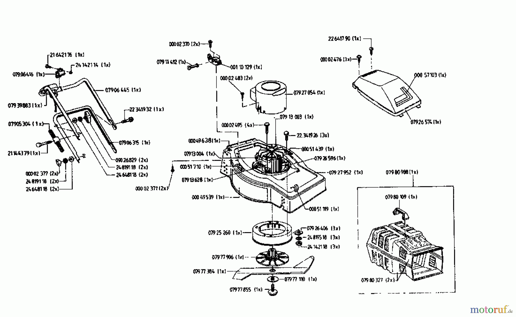  Golf Tondeuse électrique 445 HLES 04032.01  (1996) Machine de base