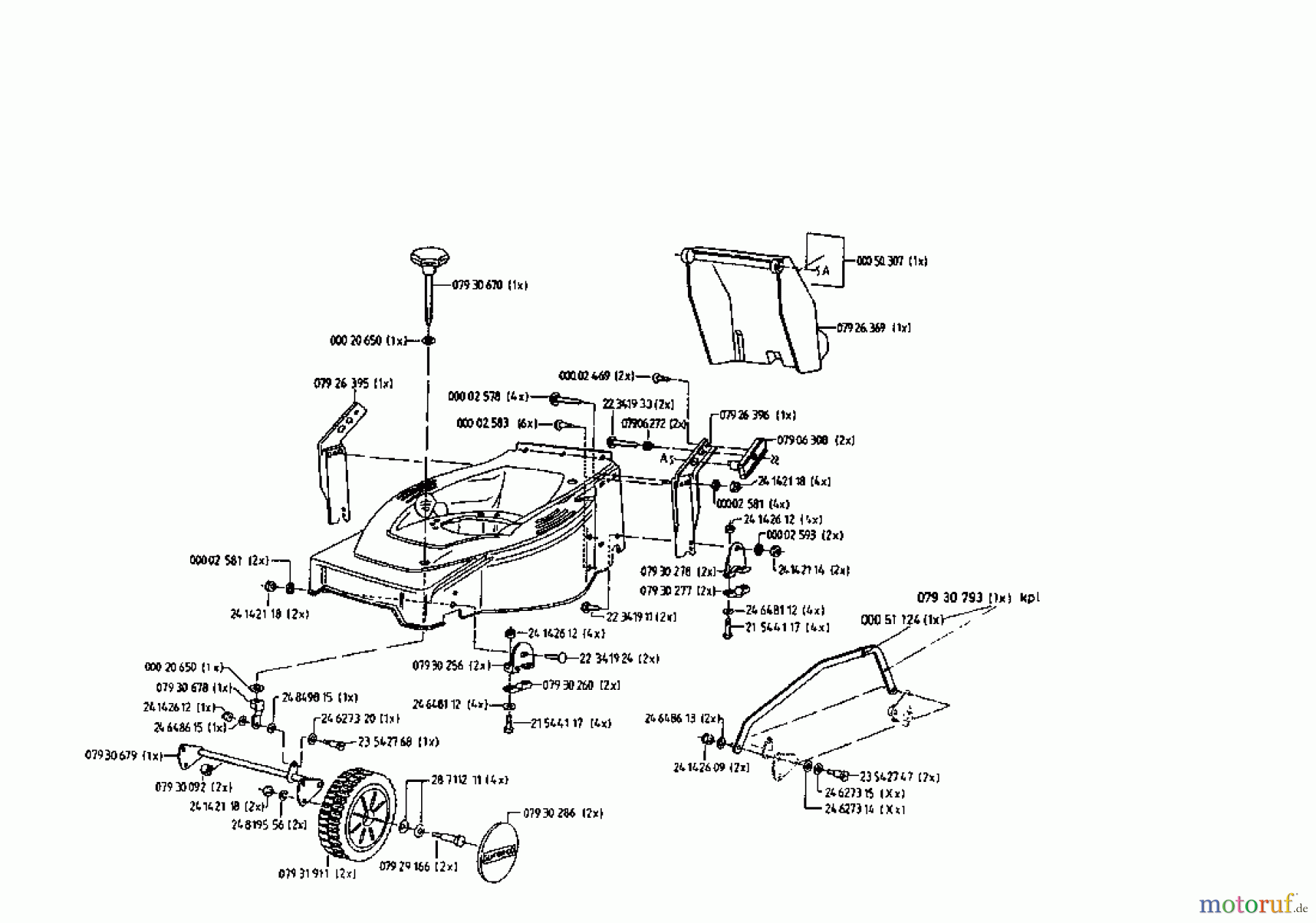  Gutbrod Tondeuse thermique tractée HB 48 R 02815.06  (1996) Machine de base