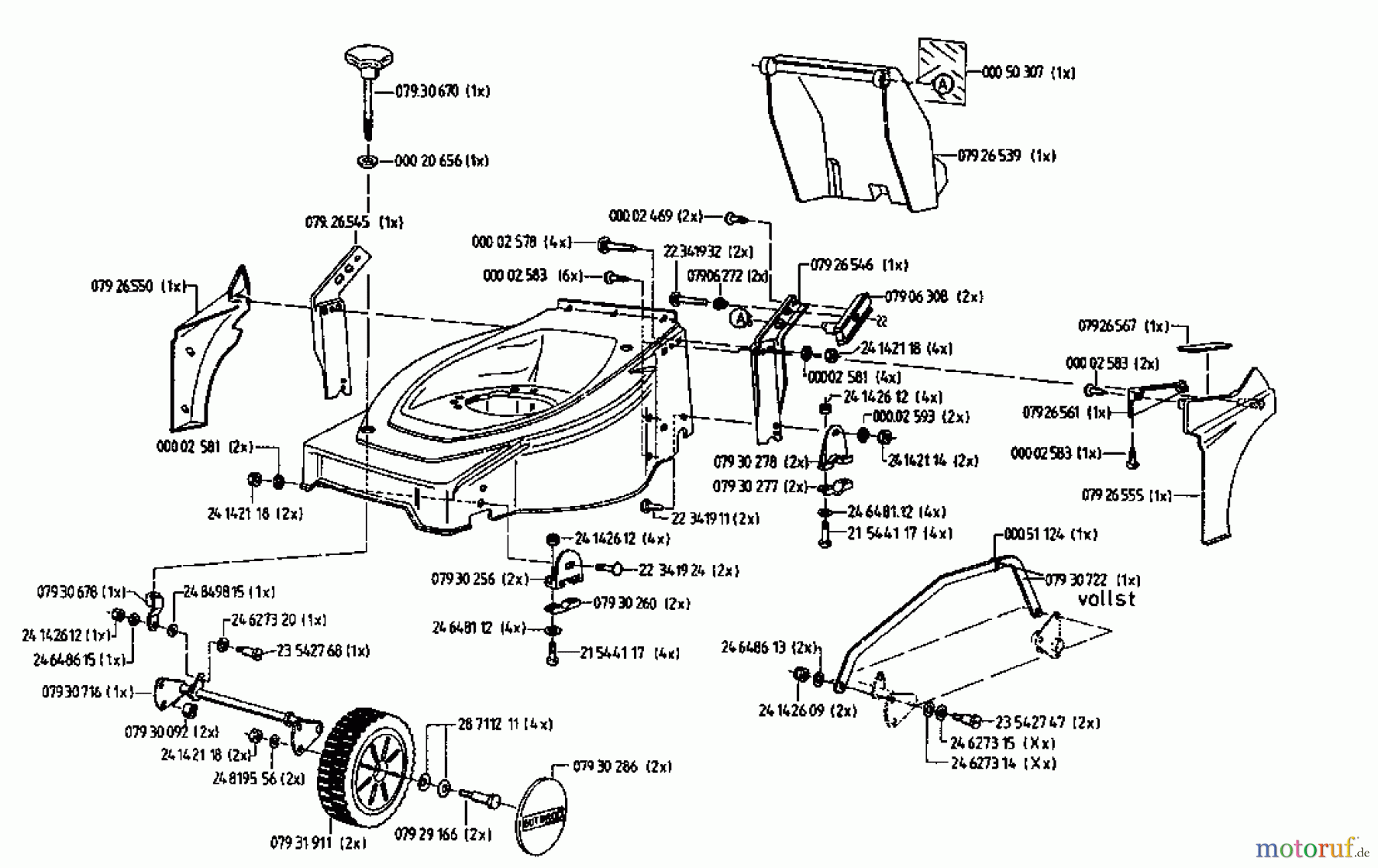  Gutbrod Tondeuse thermique tractée HB 42 RL 04029.01  (1996) Machine de base