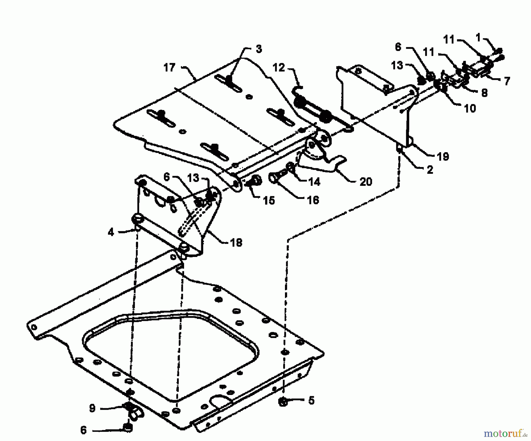  MTD Tracteurs de pelouse E 160 136R765N678  (1996) Support de siège