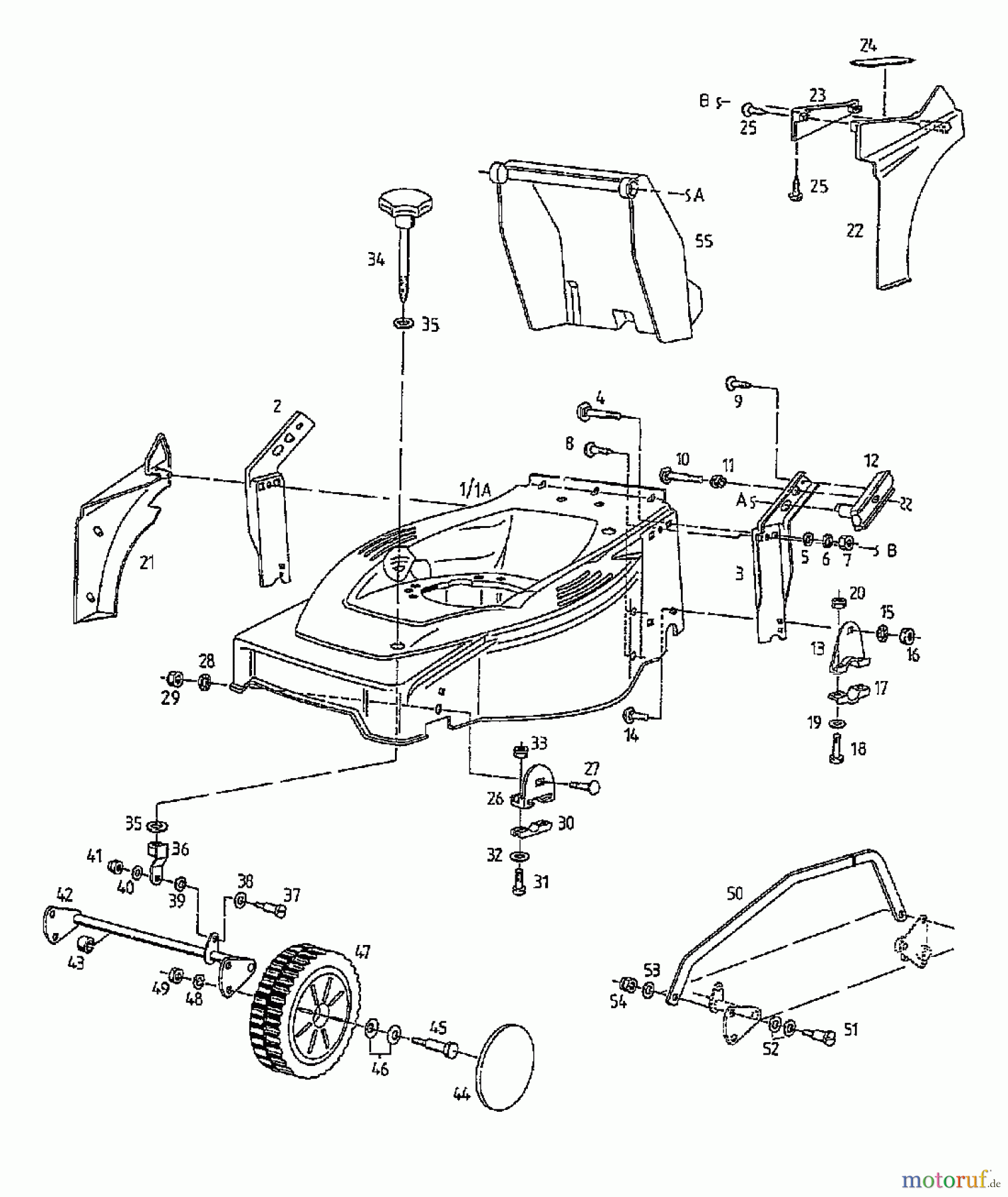  Gutbrod Tondeuse thermique tractée HB 48 RL 02815.04  (1997) Machine de base