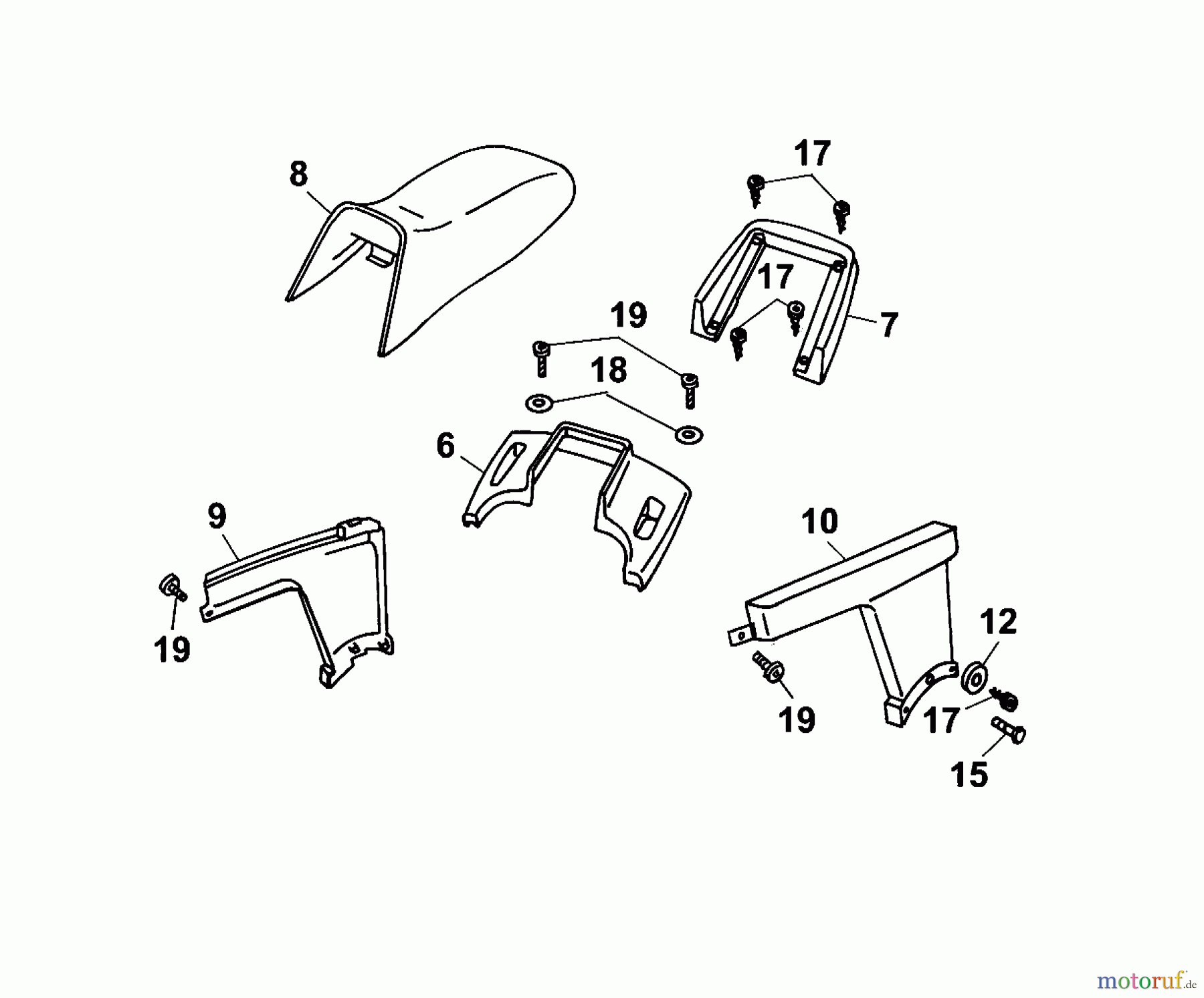  Wolf-Garten Scooter Scooter SV 4 6155000 Série C  (2003) Siège, Habillage