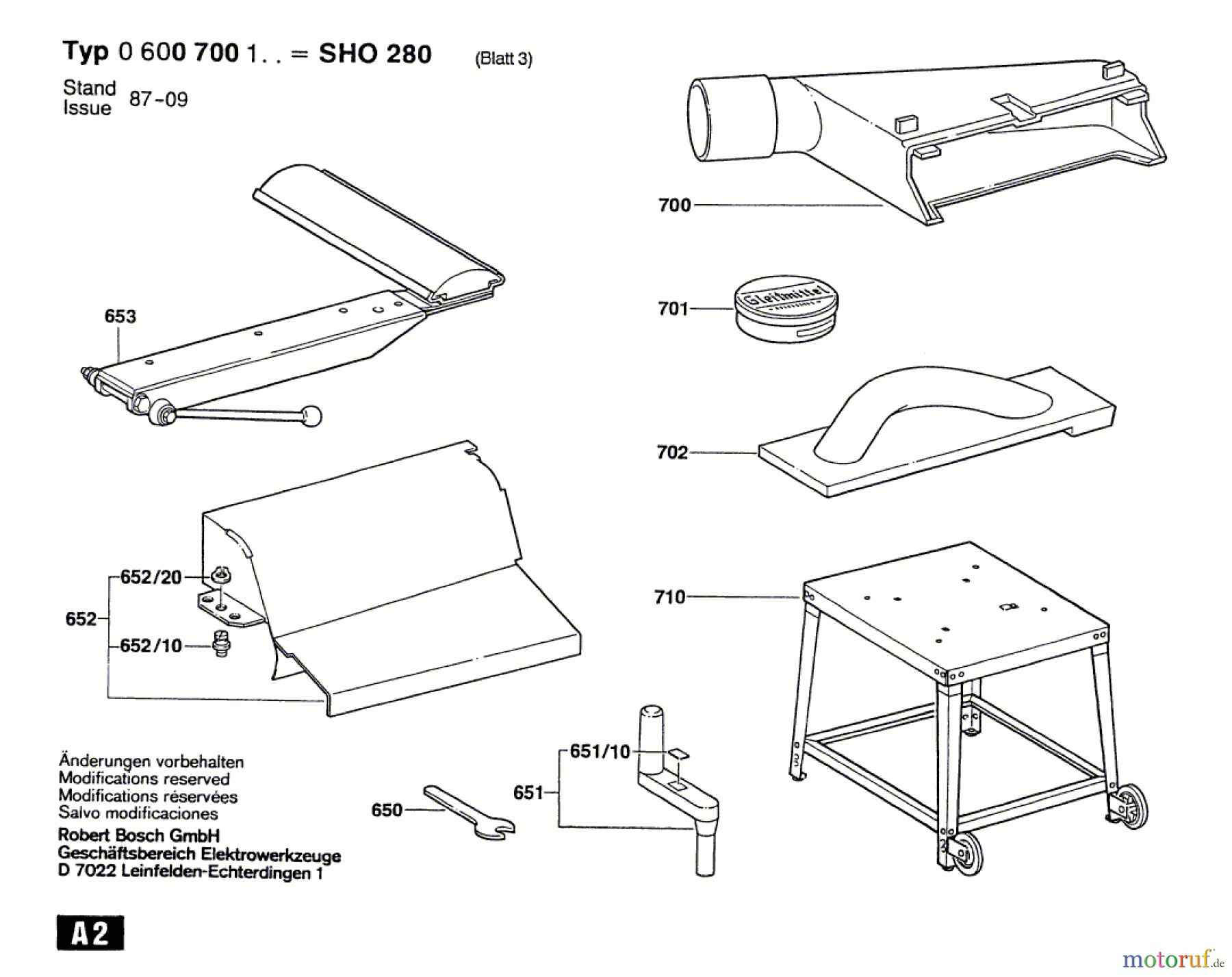  Bosch Werkzeug Abricht/Dickenhobel SHO 280 Seite 3