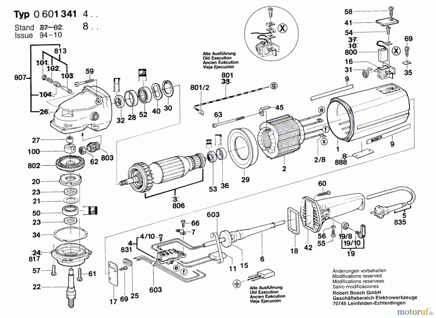  Bosch Werkzeug Winkelschleifer HV 81 Seite 1