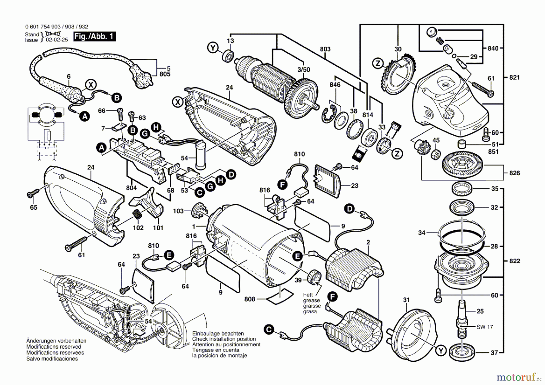  Bosch Werkzeug Winkelschleifer GWS 23-230 J Seite 1