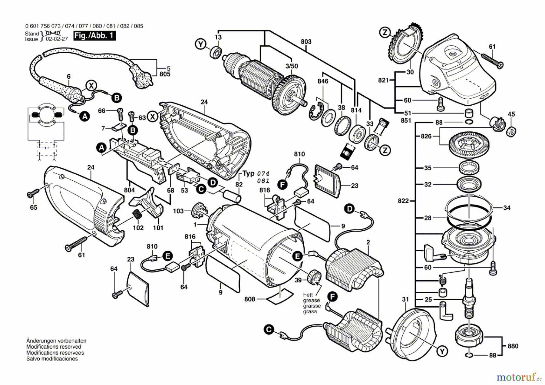  Bosch Werkzeug Winkelschleifer GWS 25-230 S Seite 1