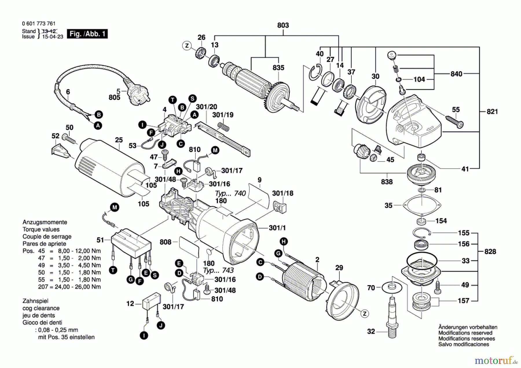  Bosch Werkzeug Betonschleifer GBR 14 C Seite 1