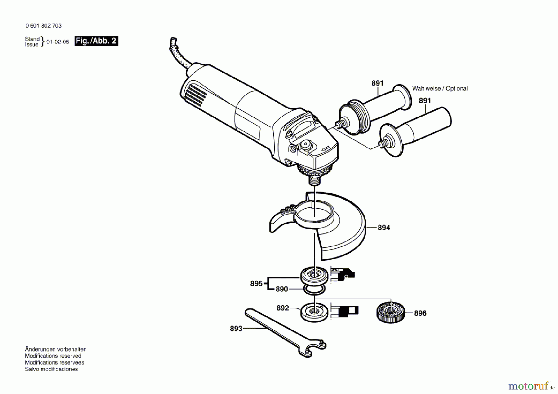  Bosch Werkzeug Winkelschleifer BAG 125 FP Seite 2