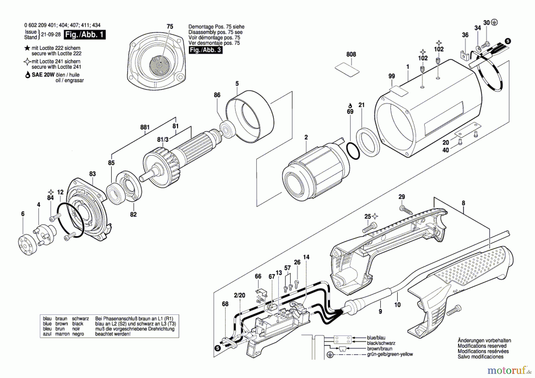  Bosch Werkzeug Geradschleifer HGS 65/50 Seite 1