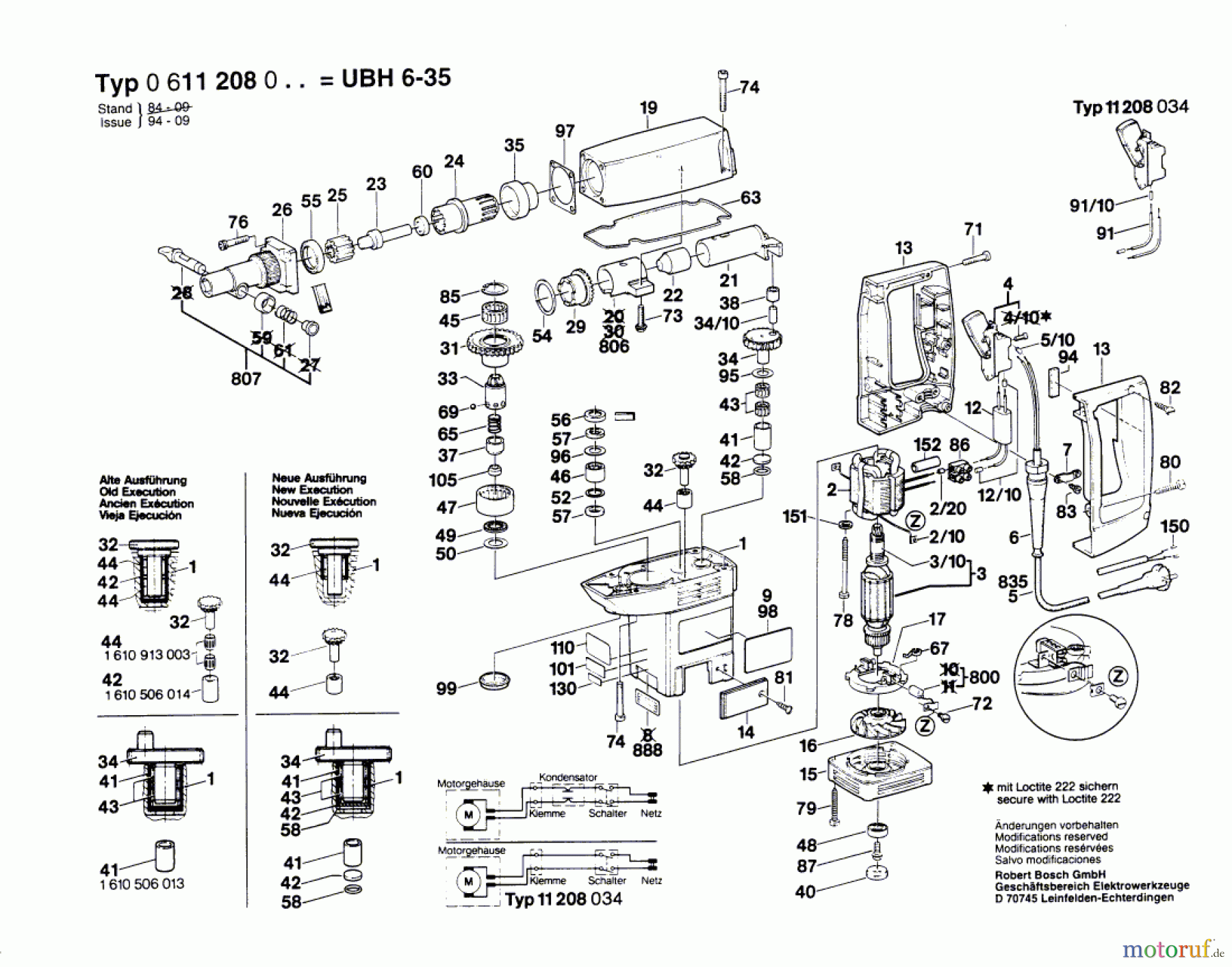  Bosch Werkzeug Bohrhammer UBH 6-35 Seite 1