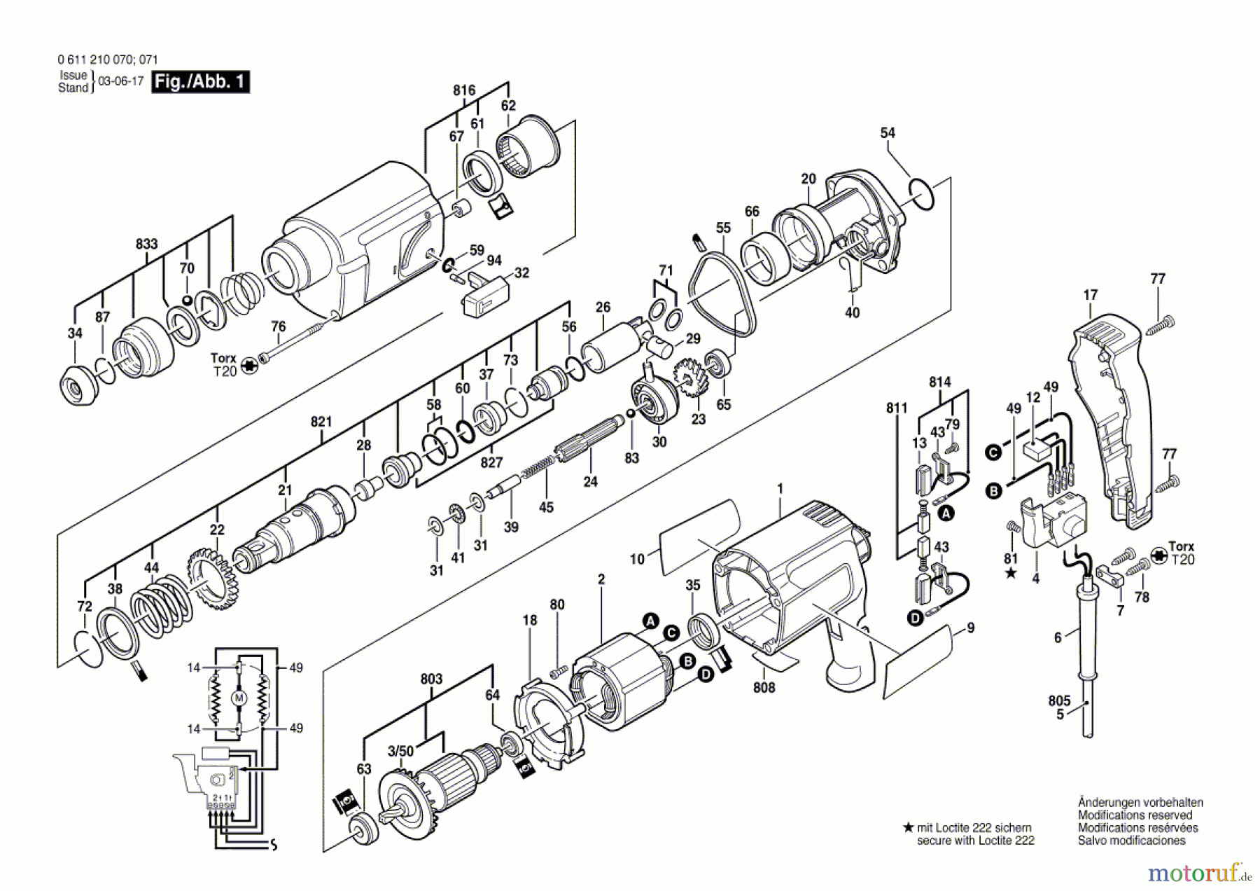  Bosch Werkzeug Bohrhammer 320-070 Seite 1