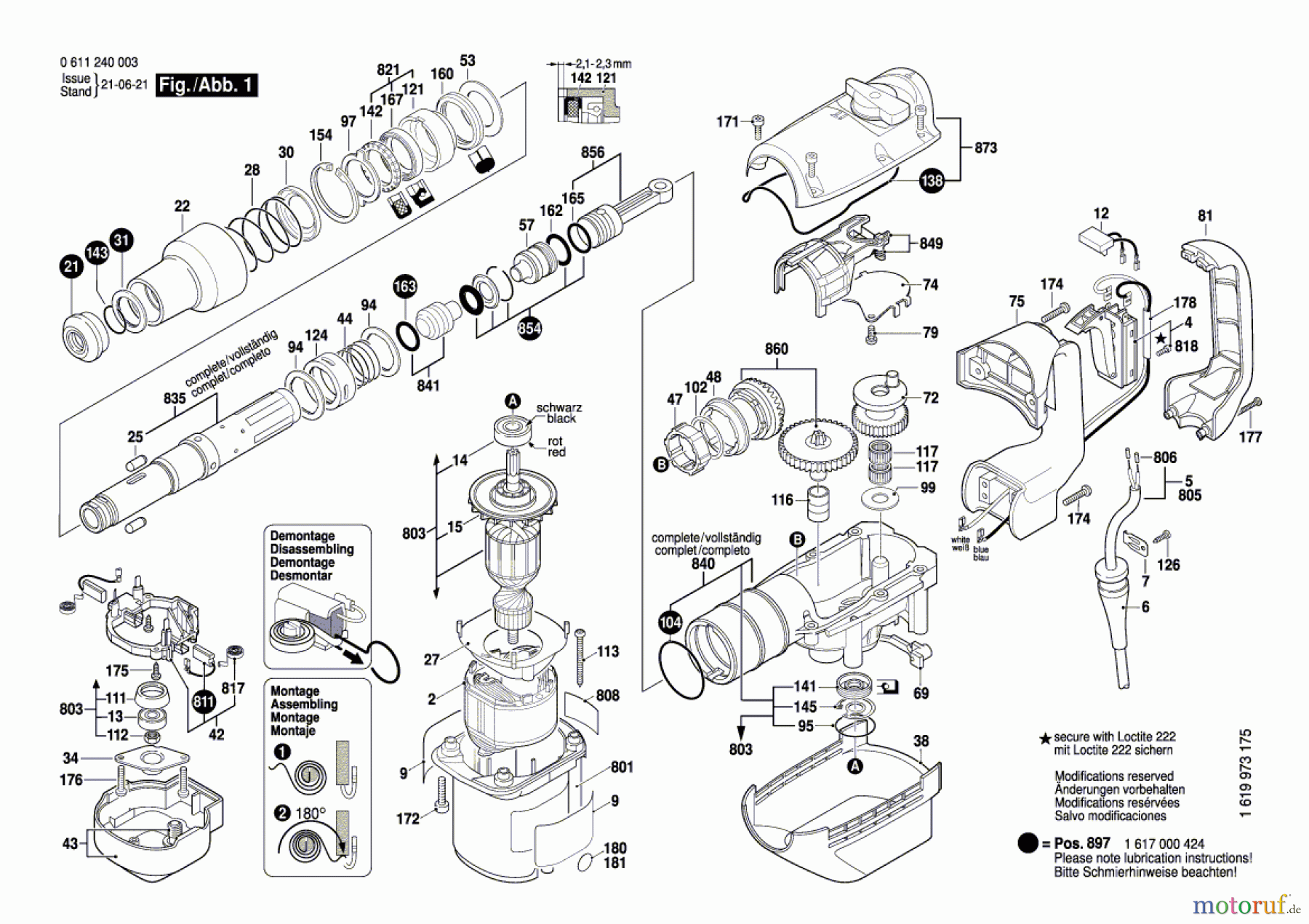  Bosch Werkzeug Bohrhammer GBH 5-38 D Seite 1